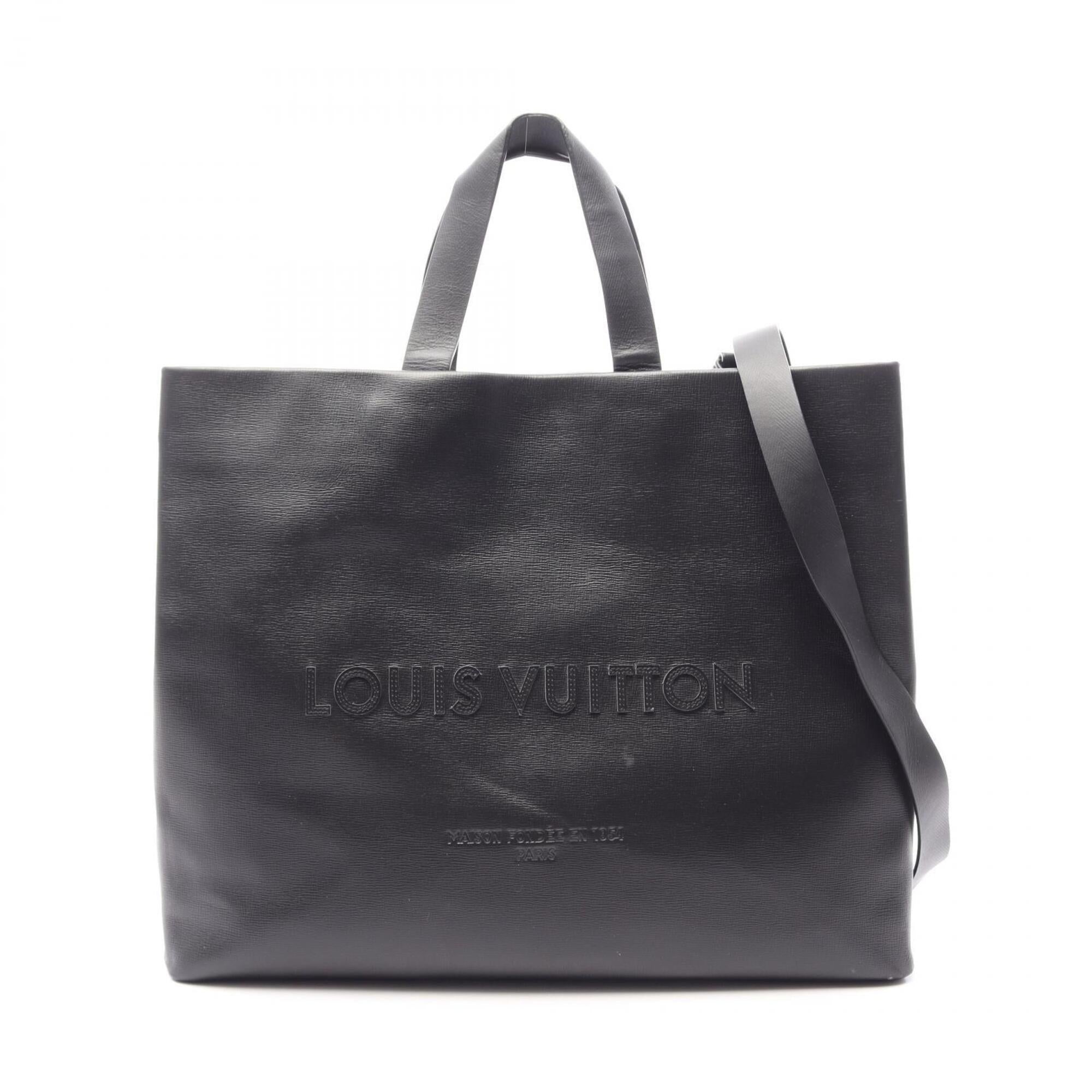 Louis Vuitton Black Cuir Ombre Leather Handbag Tote Bag (Pre-Owned)