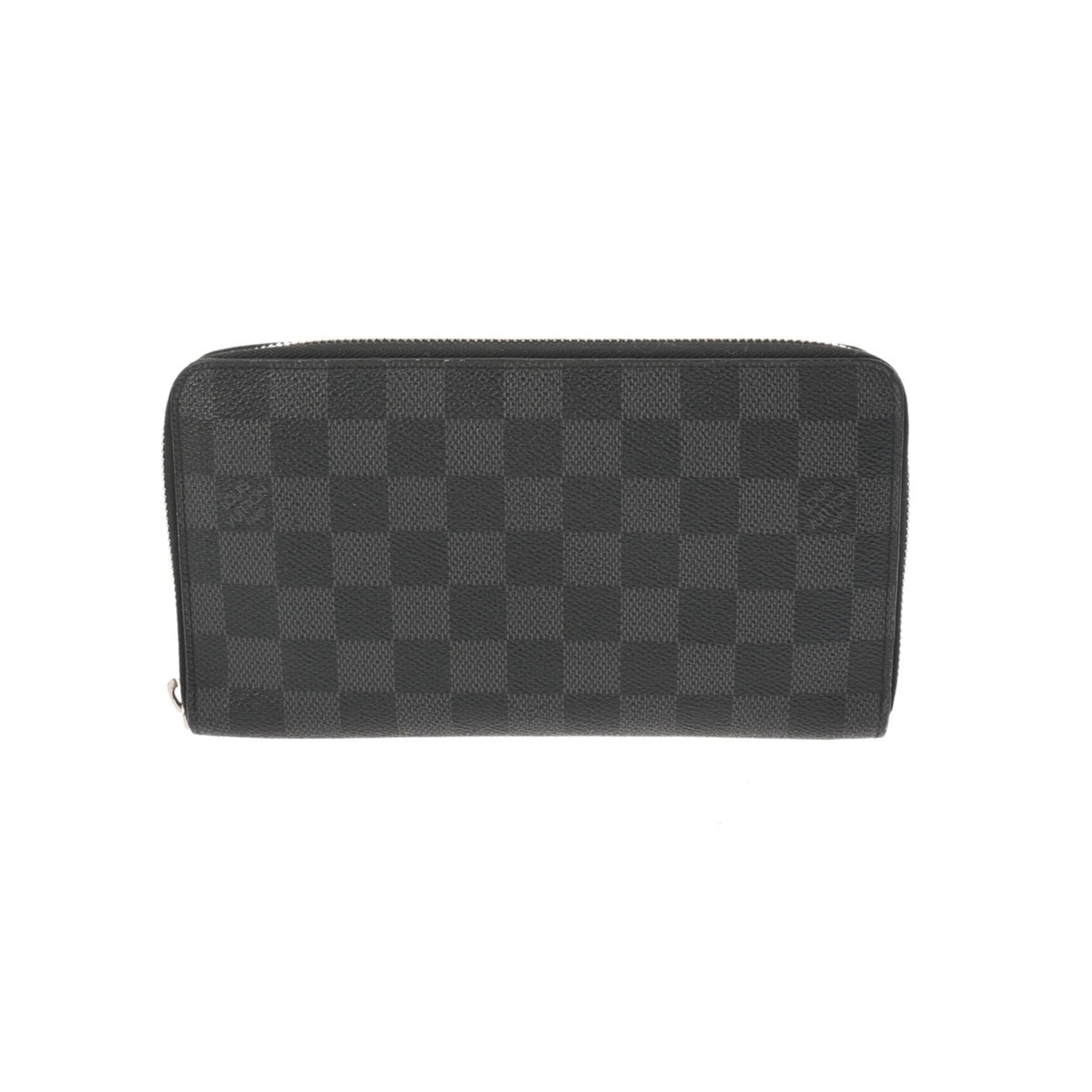 Louis Vuitton Black Gray Damier Graphite Long Wallet (Bi-Fold) (Pre-Owned)