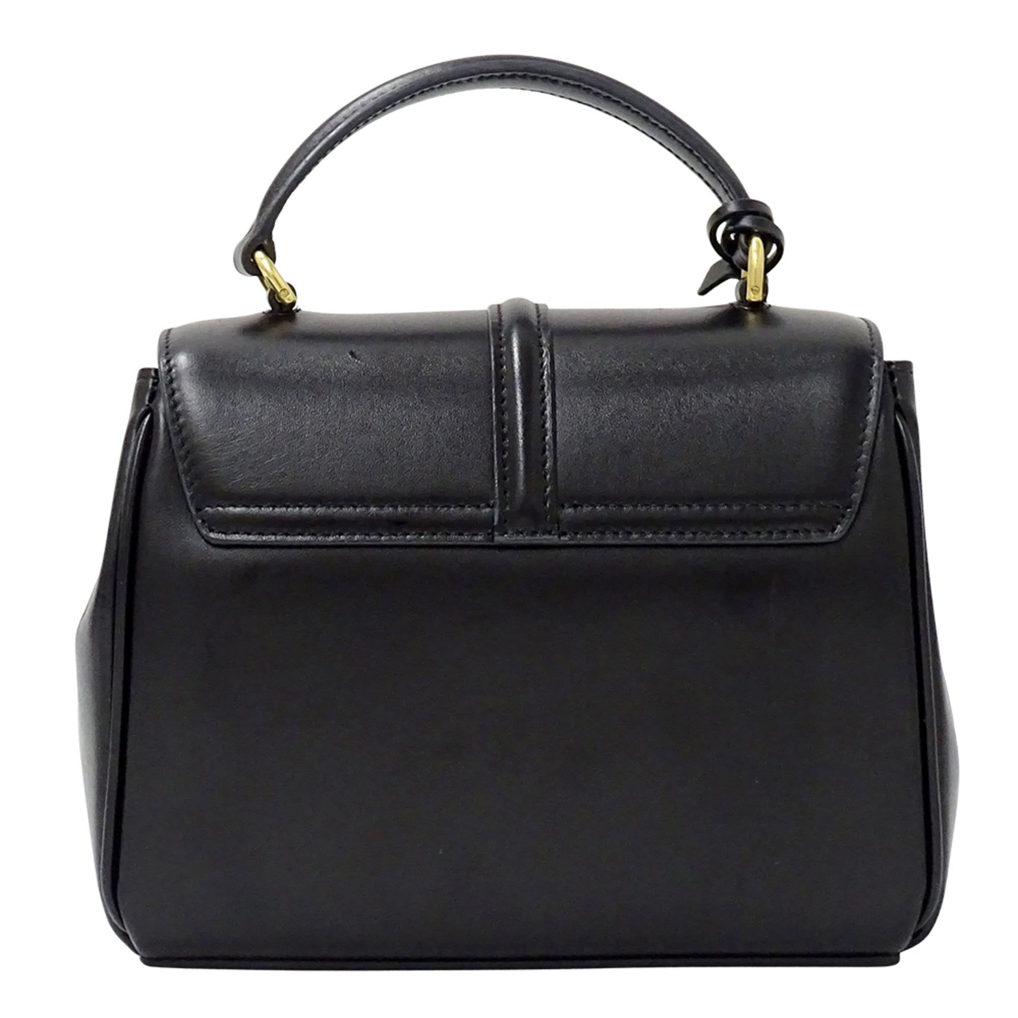 Celine Black Leather Handbag Shoulder Bag (Pre-Owned)