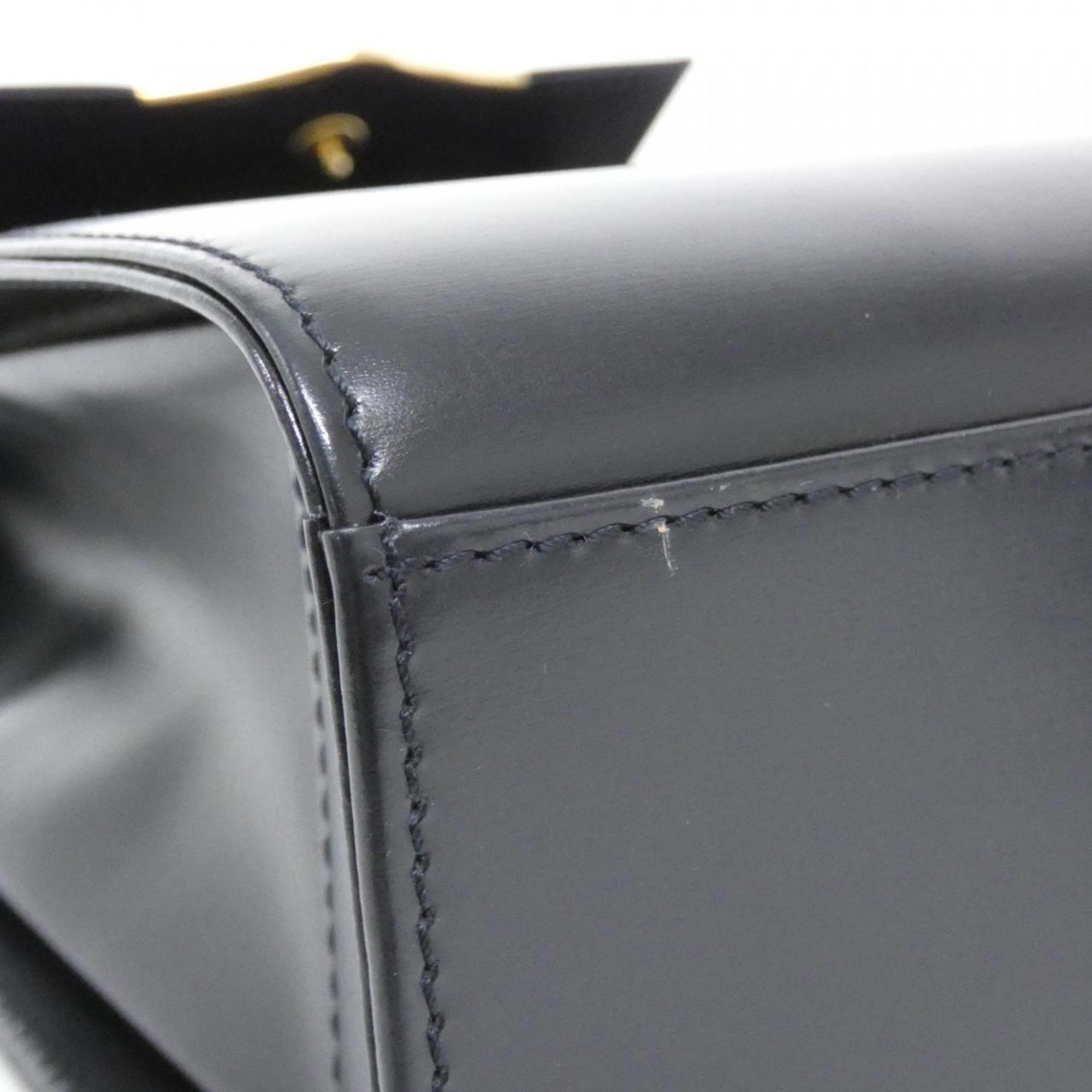 Cartier Navy Leather Handbag (Pre-Owned)