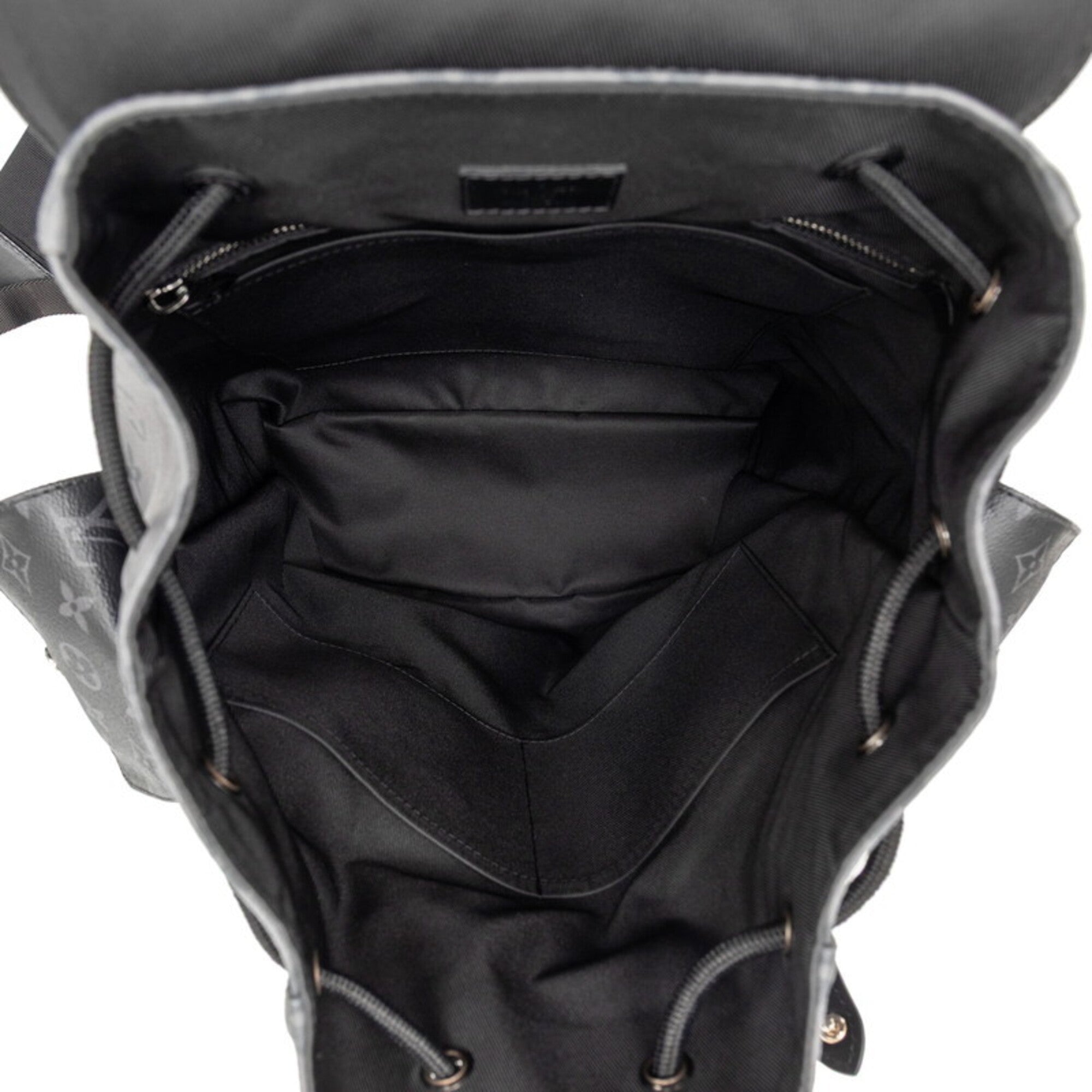 Louis Vuitton Black Gray Pvc Leather Backpack (Pre-Owned)