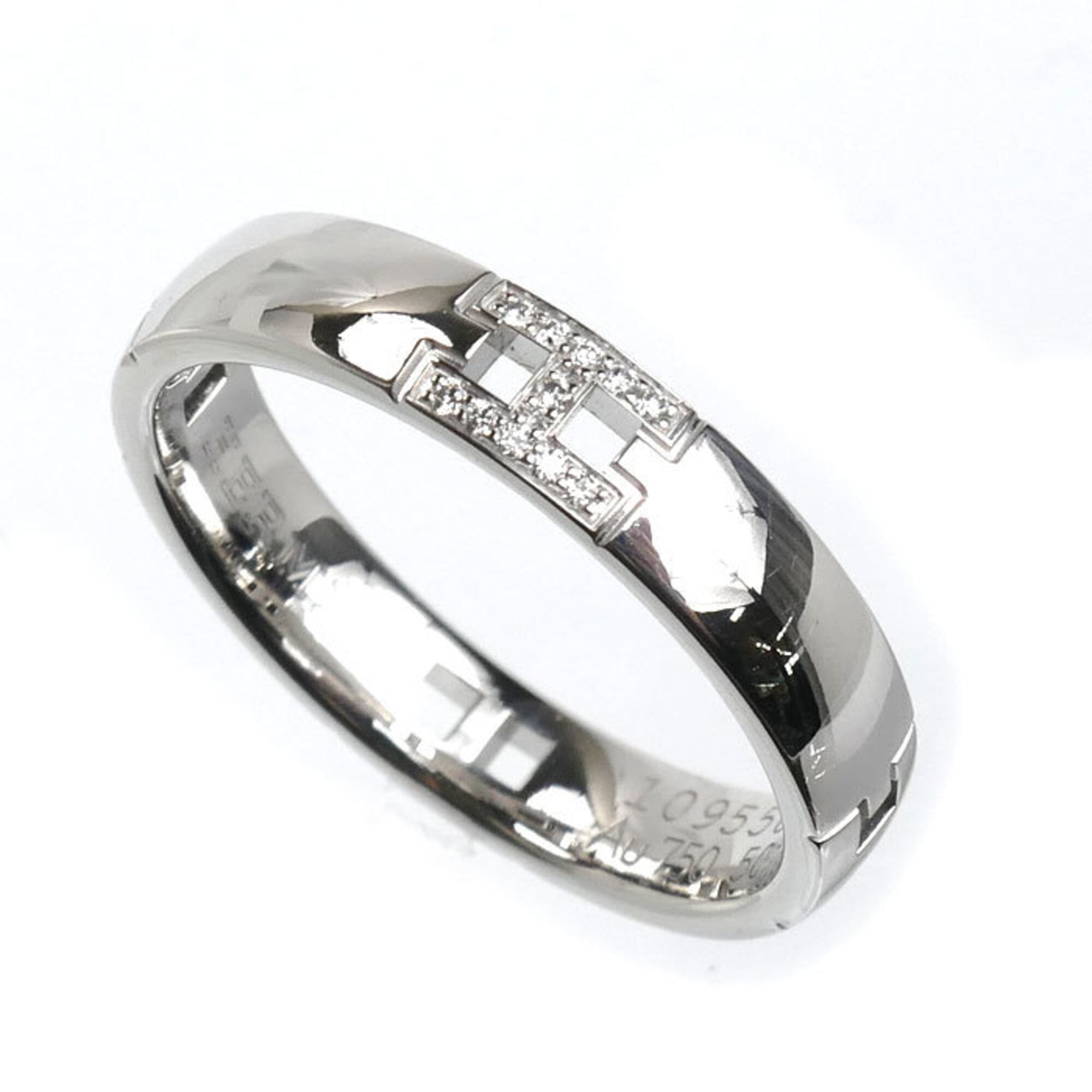 Hermes White Gold (18K) Band Ring (Pre-Owned)