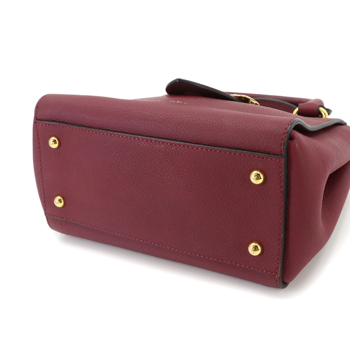Burberry Bordeaux Leather Handbag (Pre-Owned)