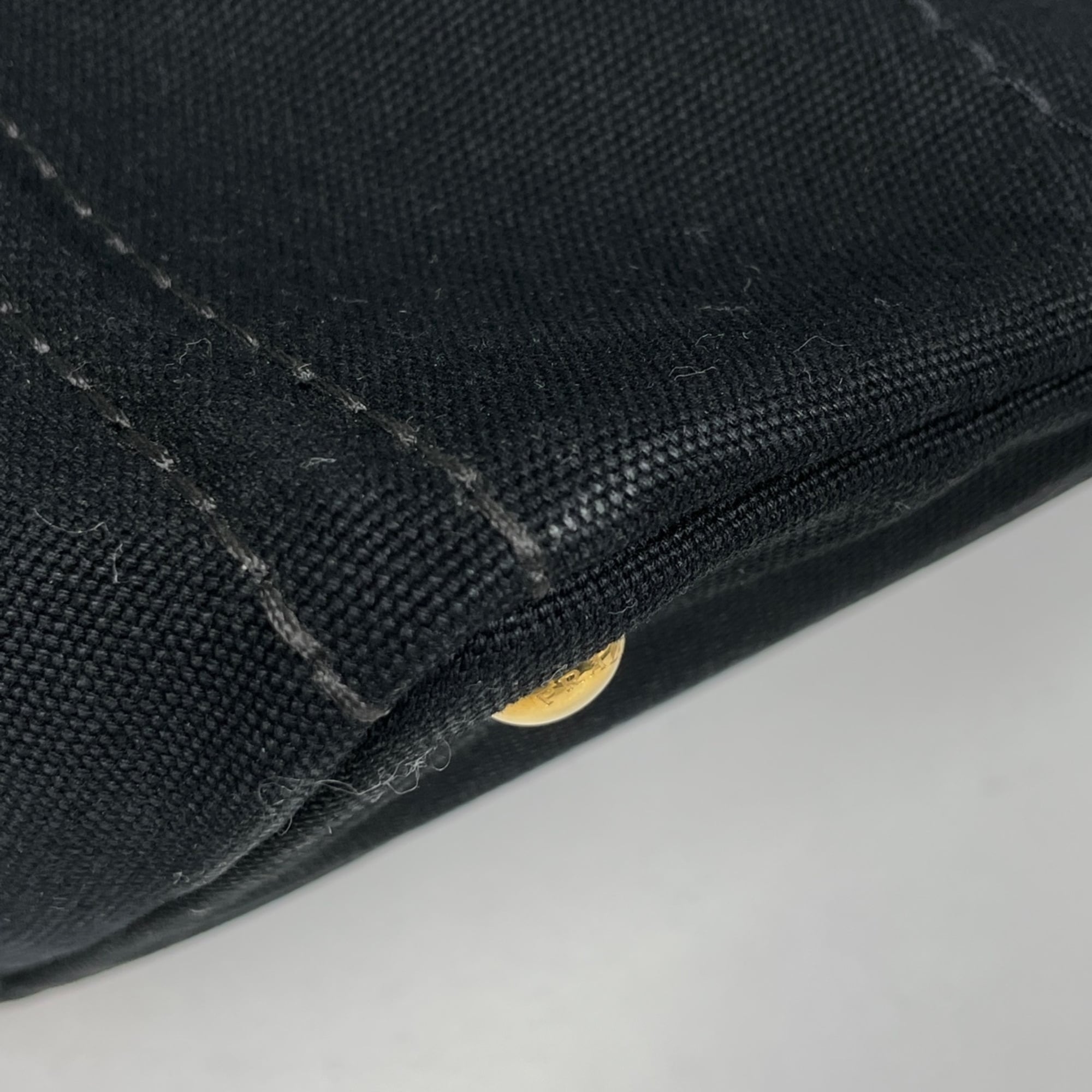 Prada Black Canvas Tote Bag (Pre-Owned)
