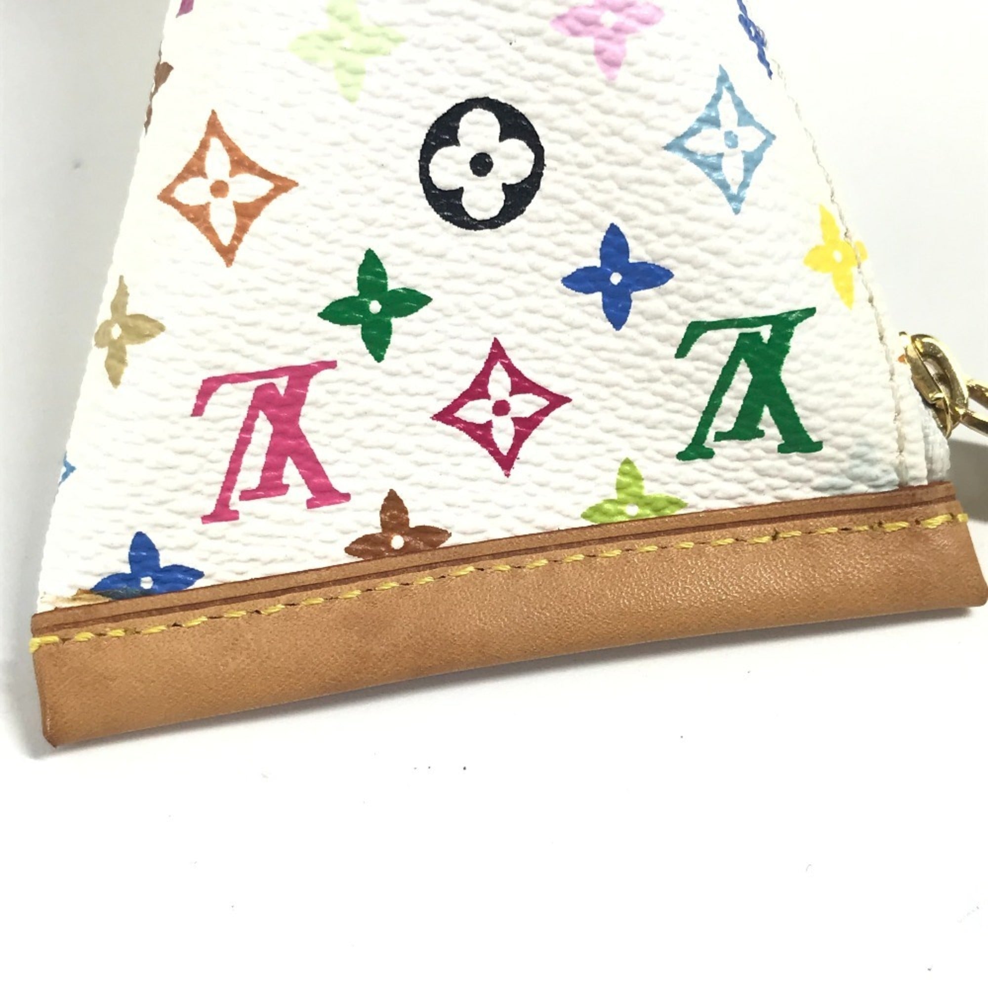 Louis Vuitton Blanc White Monogram Multicolore Coin Purse/Coin Case (Pre-Owned)