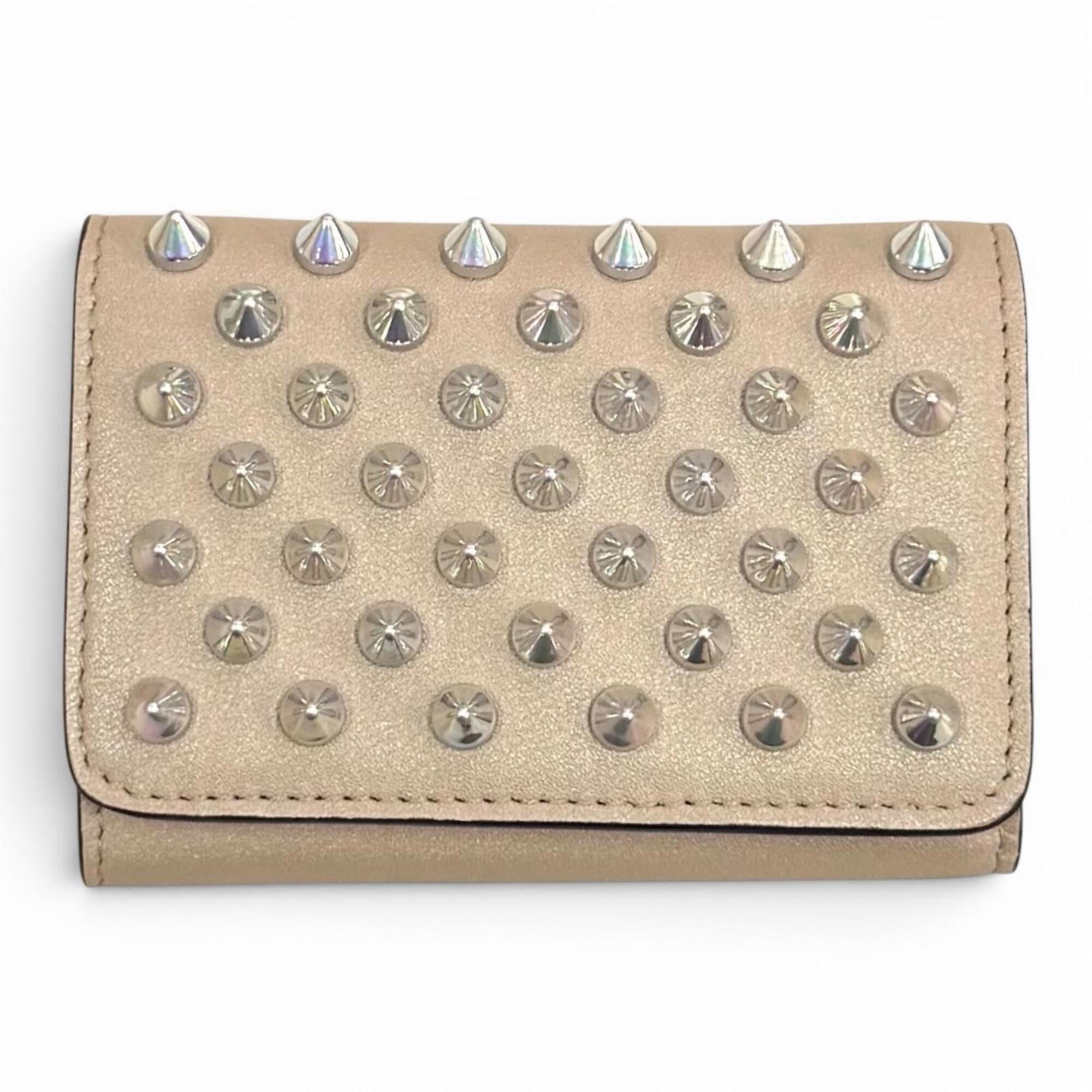 Christian Louboutin Beige Leather Wallet (Tri-Fold) (Pre-Owned)