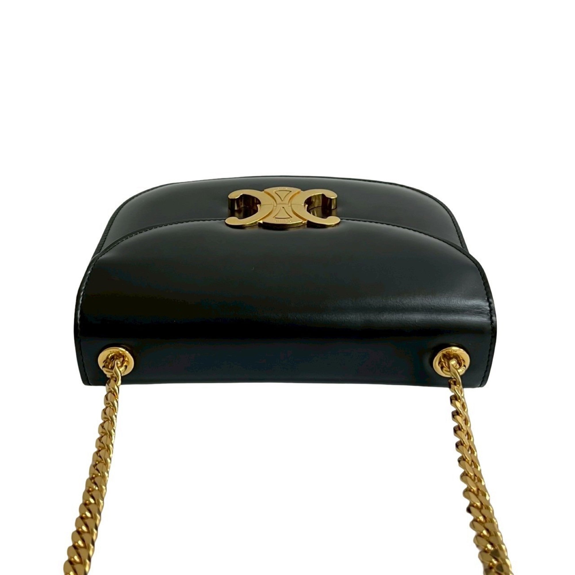 Celine Black Leather Pochette Shoulder Bag (Pre-Owned)