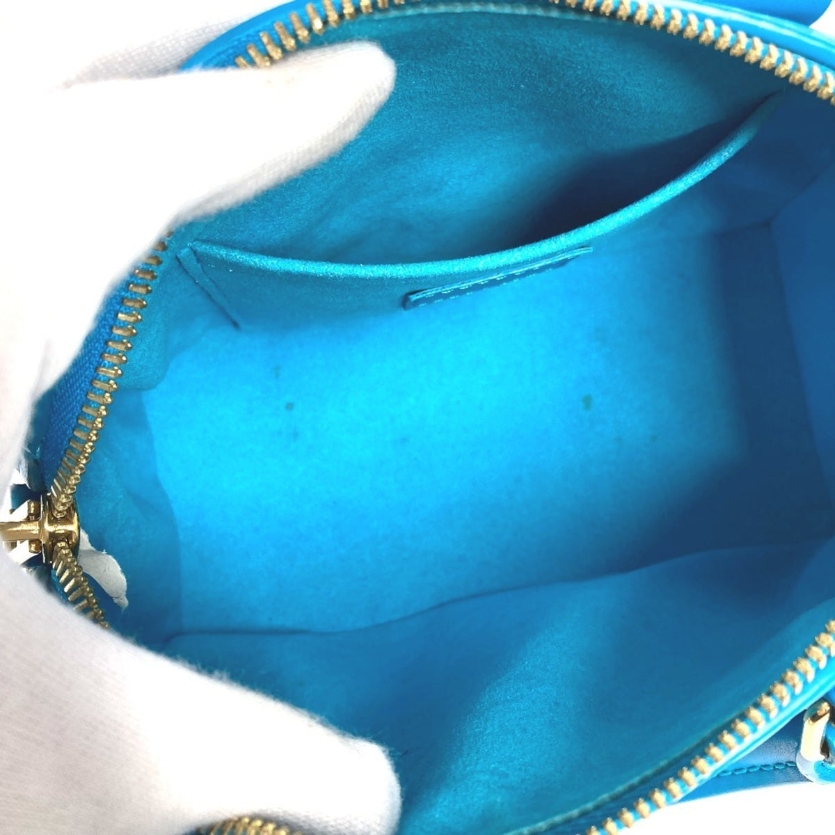 Louis Vuitton Blue Leather Handbag Shoulder Bag (Pre-Owned)