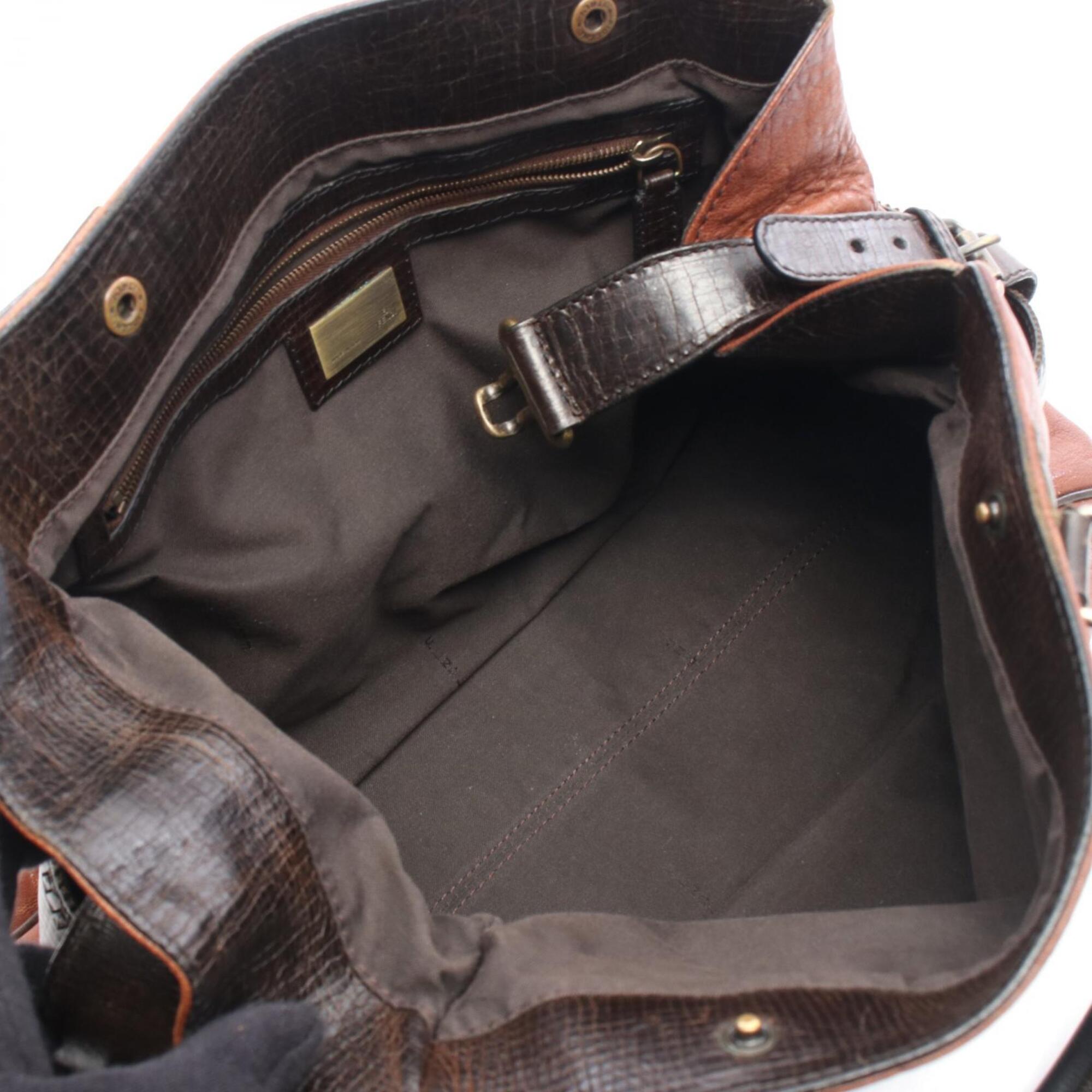 Fendi Brown Leather Handbag (Pre-Owned)