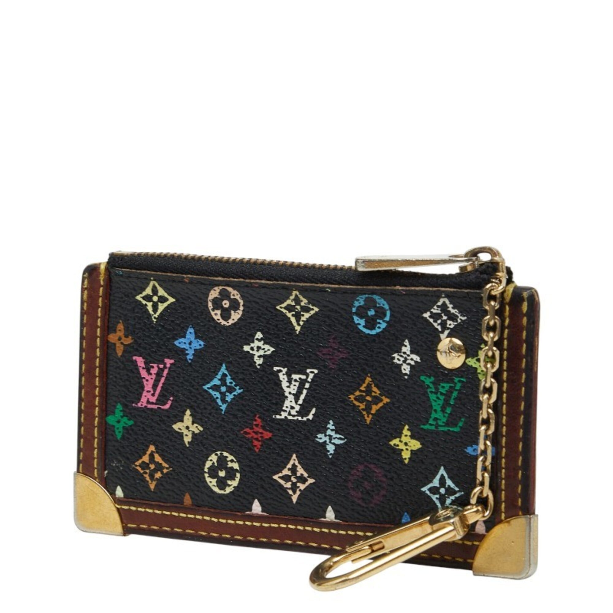 Louis Vuitton Black Multi-Color Pvc Leather Coin Purse/Coin Case (Pre-Owned)