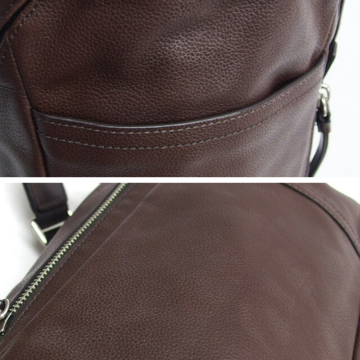 Coach Dark Brown Leather Shoulder Bag Sling Bag (Pre-Owned)
