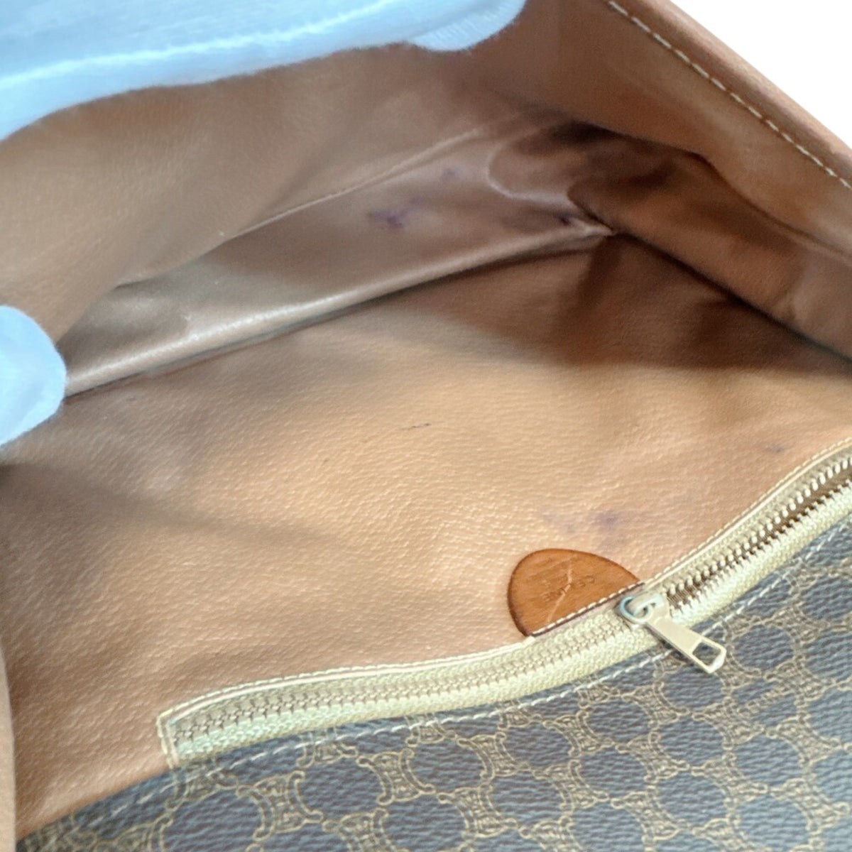 Celine Macadam Brown Leather Shoulder Bag (Pre-Owned)