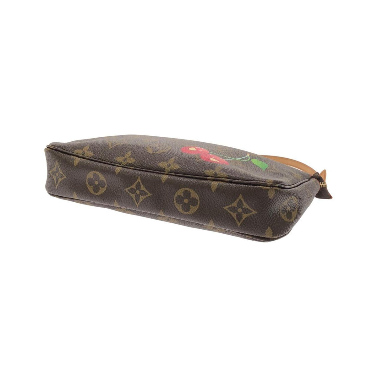Louis Vuitton Marron Coated Canvas Pochette Pouch (Pre-Owned)