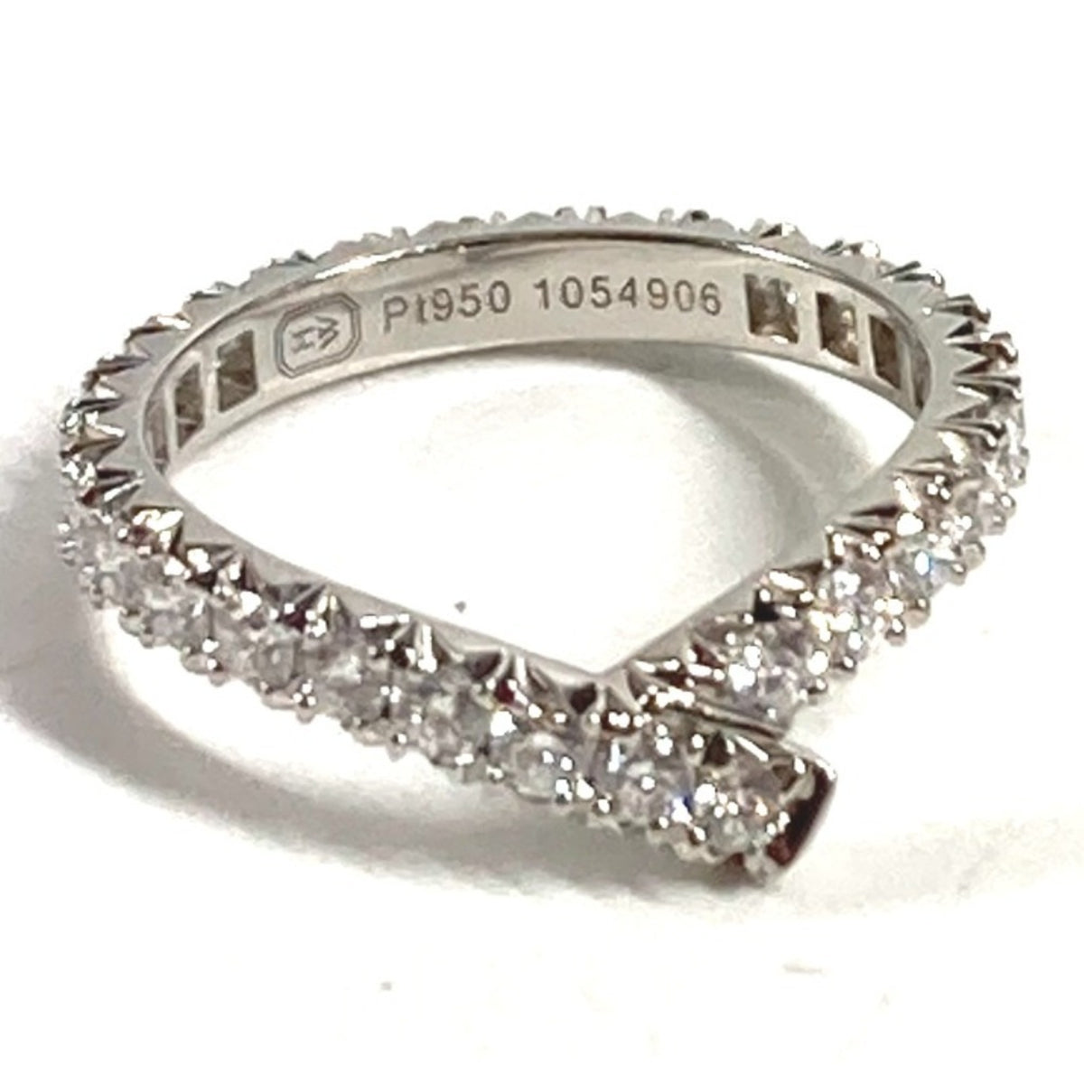 Harry Winston Silver Platinum 950 Band Ring (Pre-Owned)
