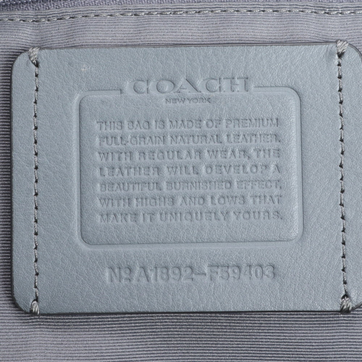 Coach Gray Leather Shoulder Bag Tote Bag (Pre-Owned)