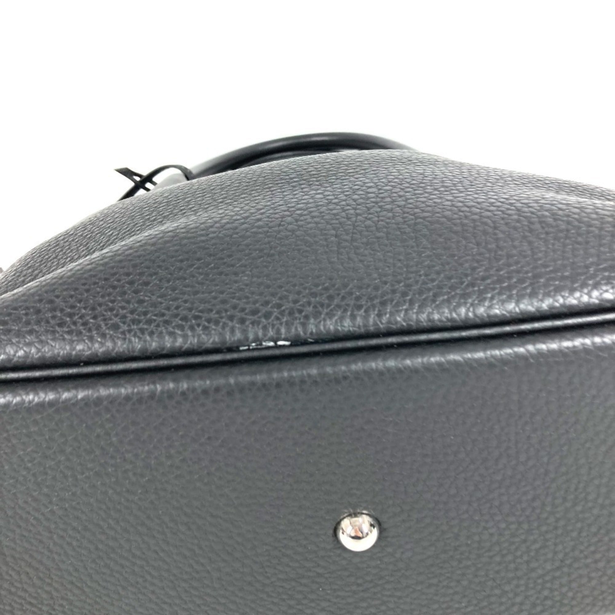 Hermes Black Taurillon Clemence Leather Handbag Shoulder Bag Tote Bag (Pre-Owned)
