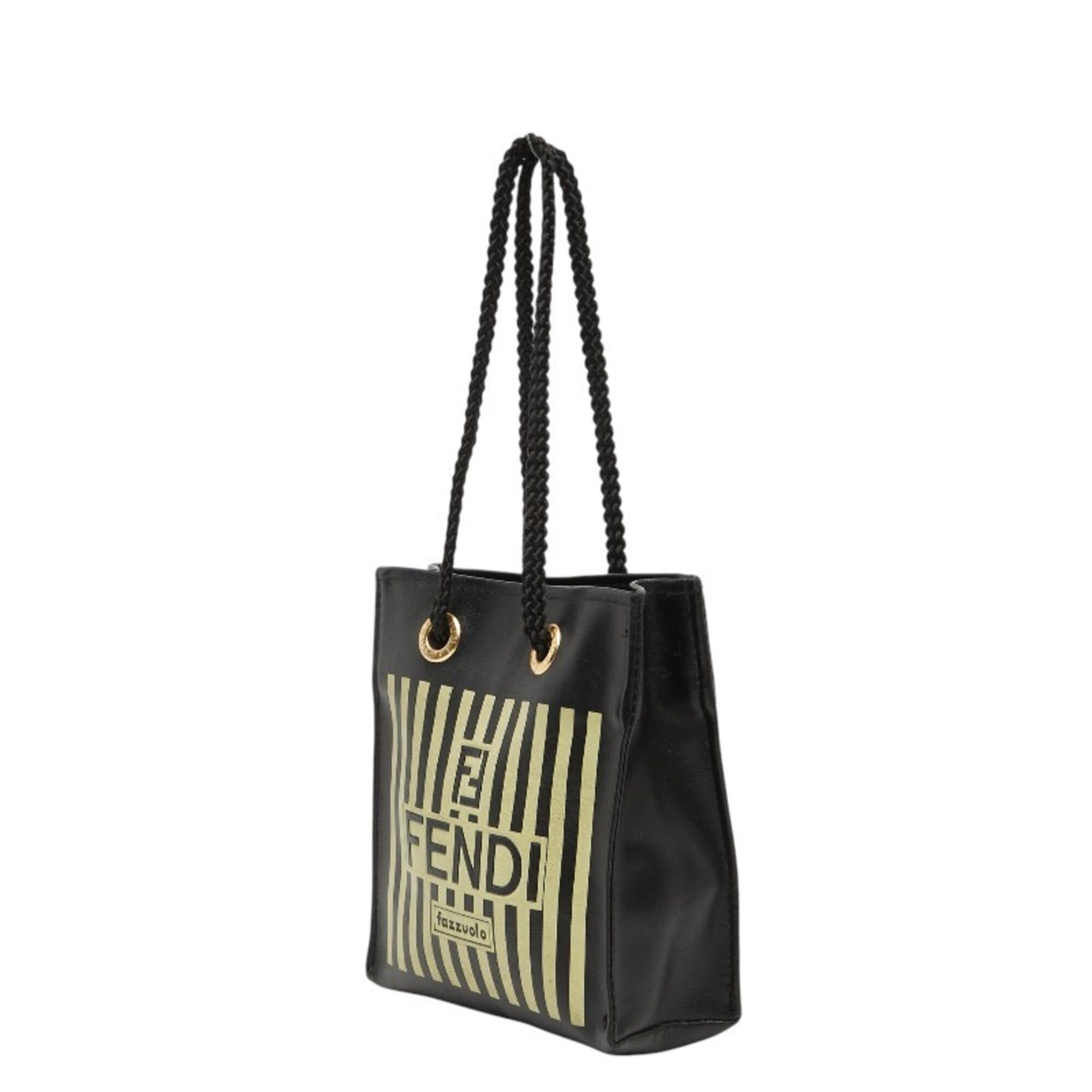Fendi Black Yellow Leather Handbag (Pre-Owned)