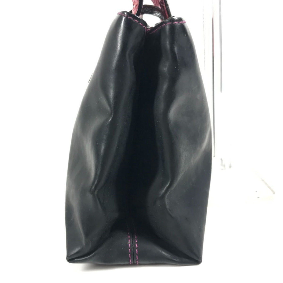 Bvlgari Black Pink Rubber Leather Handbag Shoulder Bag (Pre-Owned)