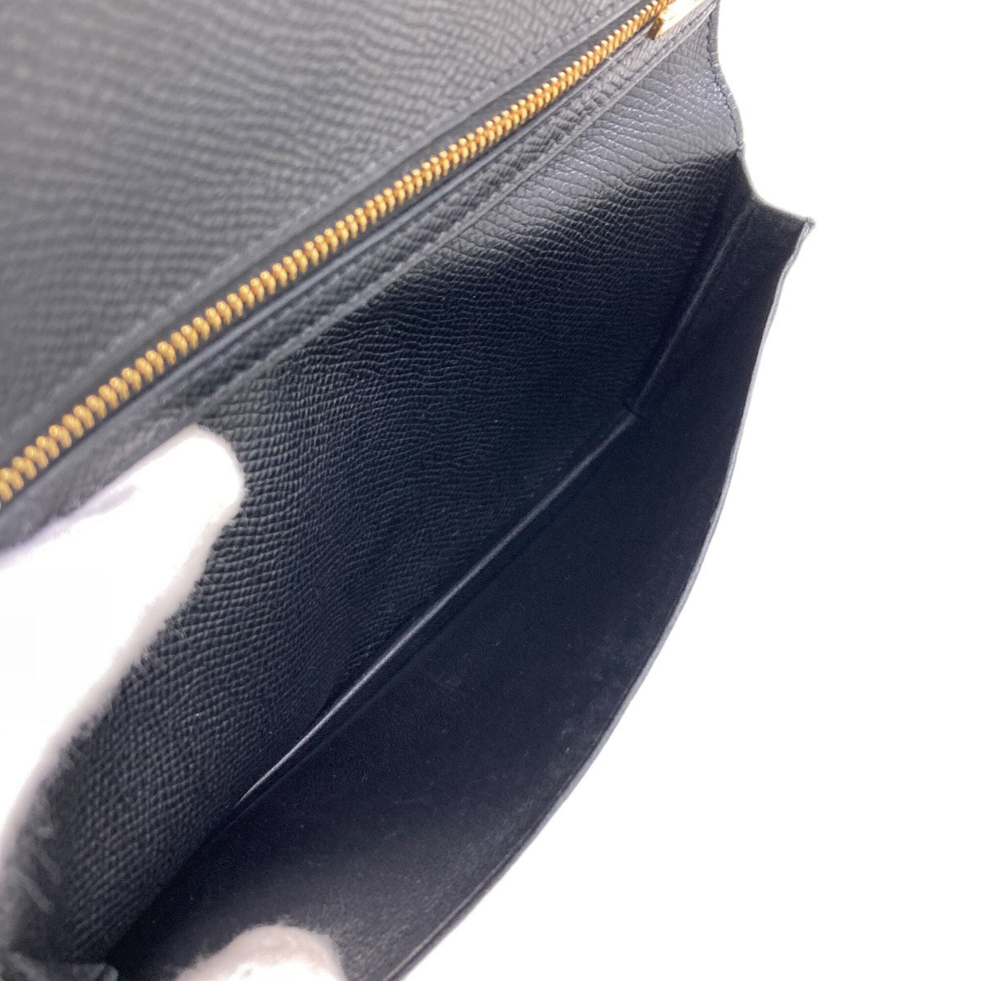 Hermes Black Epsom Leather Long Wallet (Bi-Fold) (Pre-Owned)