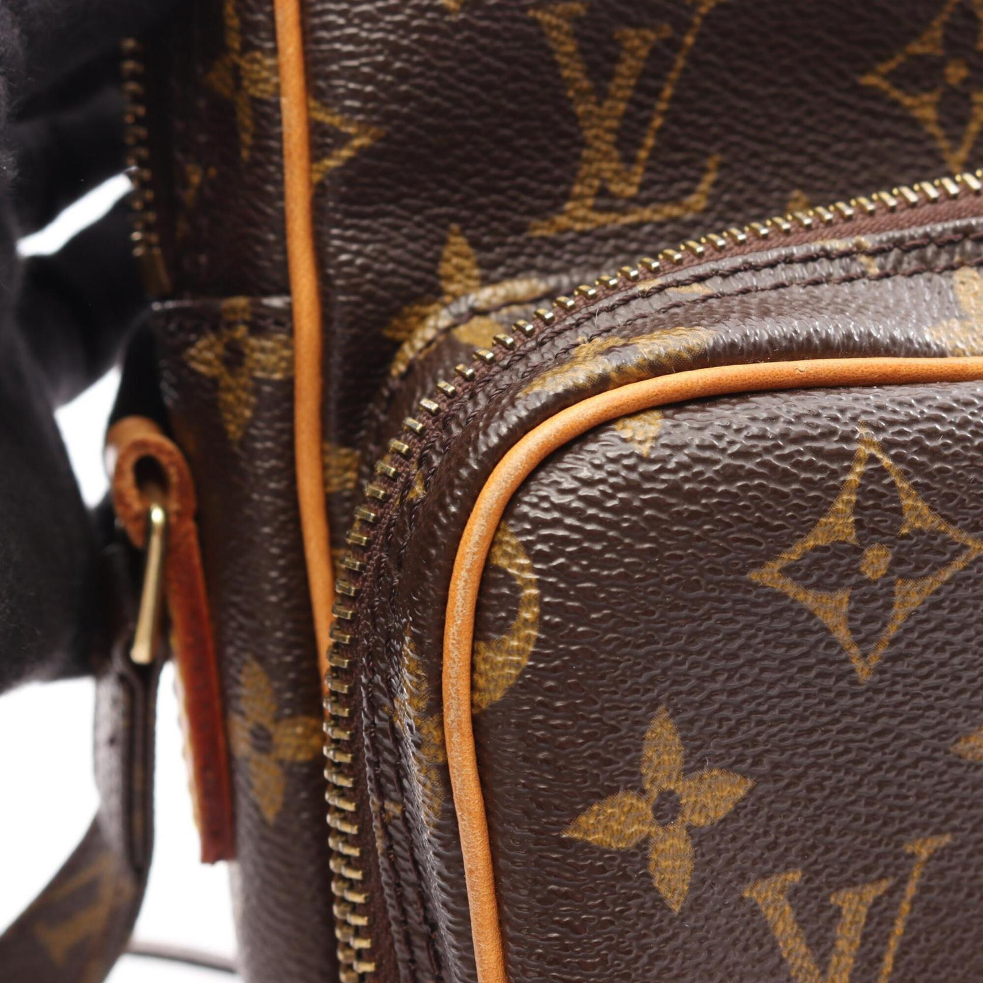 Louis Vuitton Brown Coated Canvas Pvc Monogram Leather Handbag Shoulder Bag (Pre-Owned)