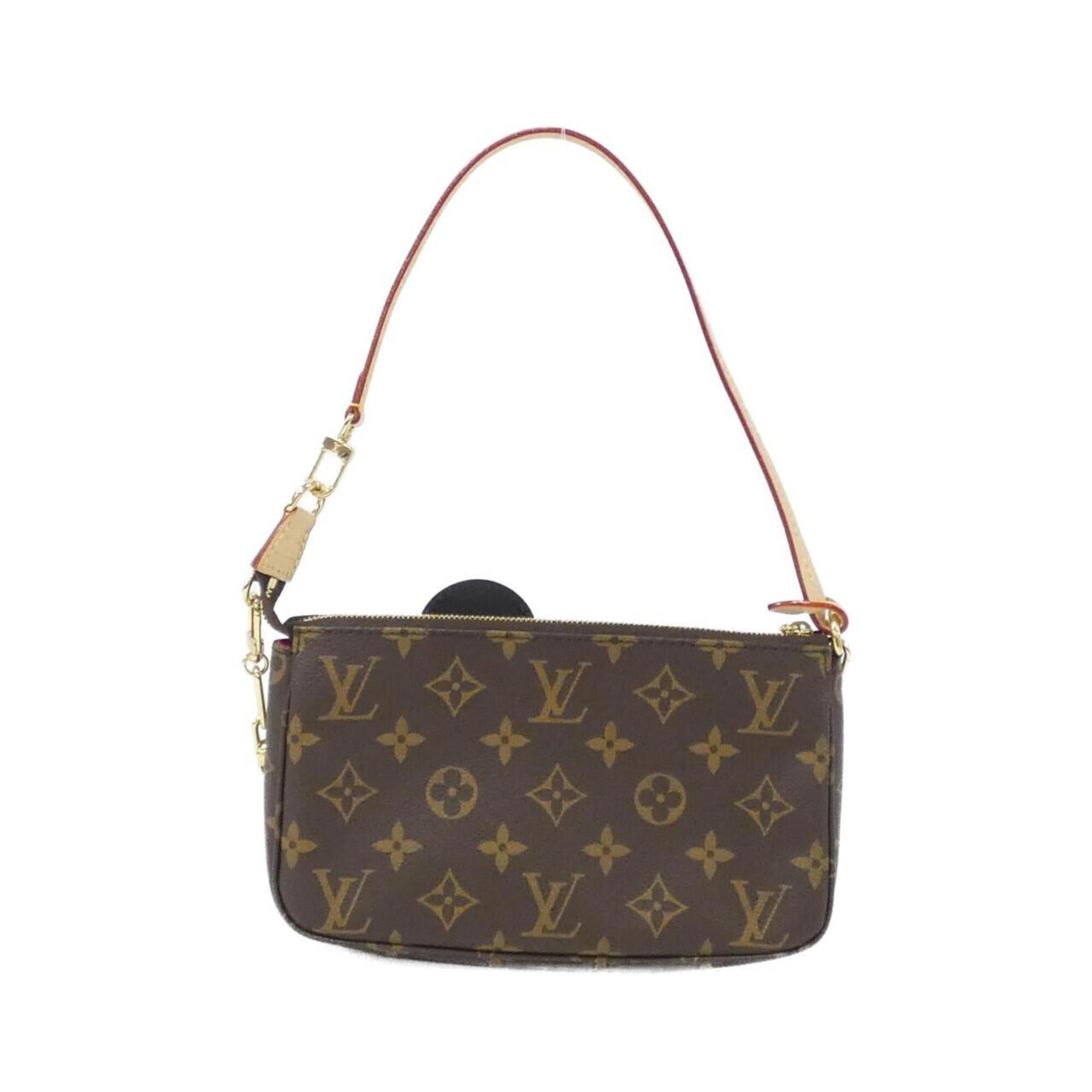 Louis Vuitton Marron Coated Canvas Pochette Pouch (Pre-Owned)