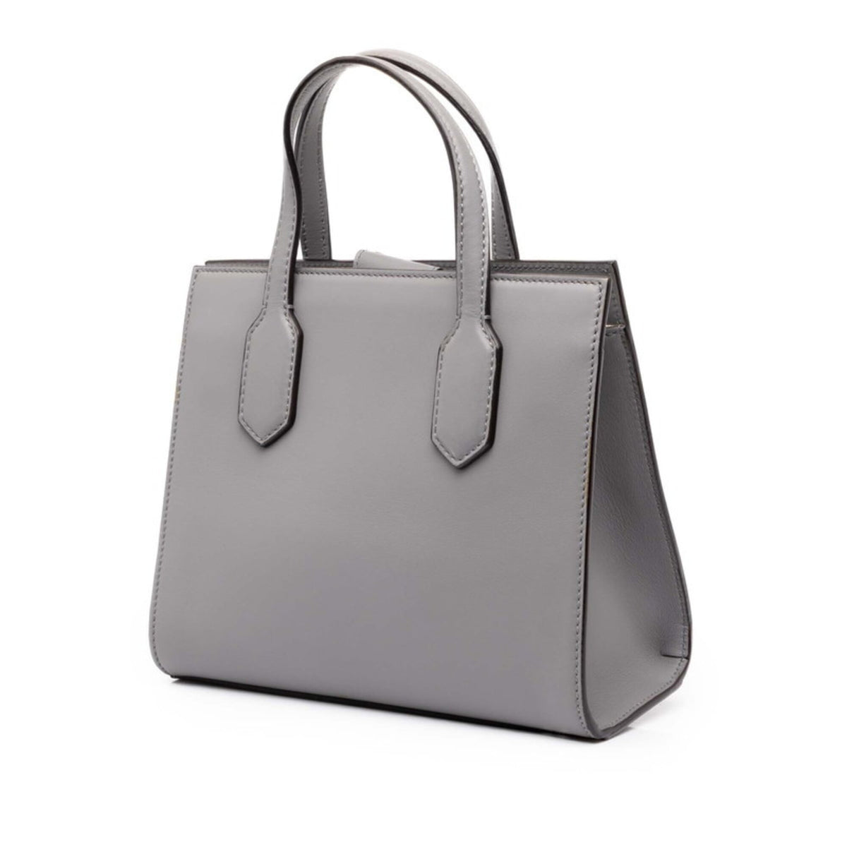 Gucci Gray Leather Handbag Shoulder Bag (Pre-Owned)