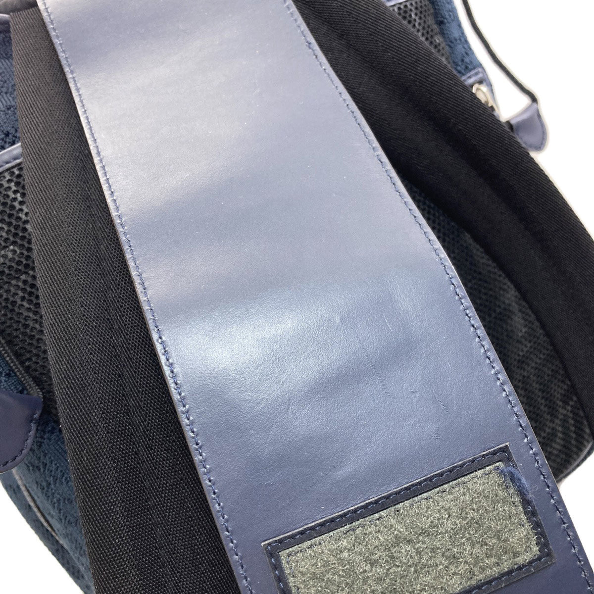 Fendi Black Navy Canvas Backpack (Pre-Owned)
