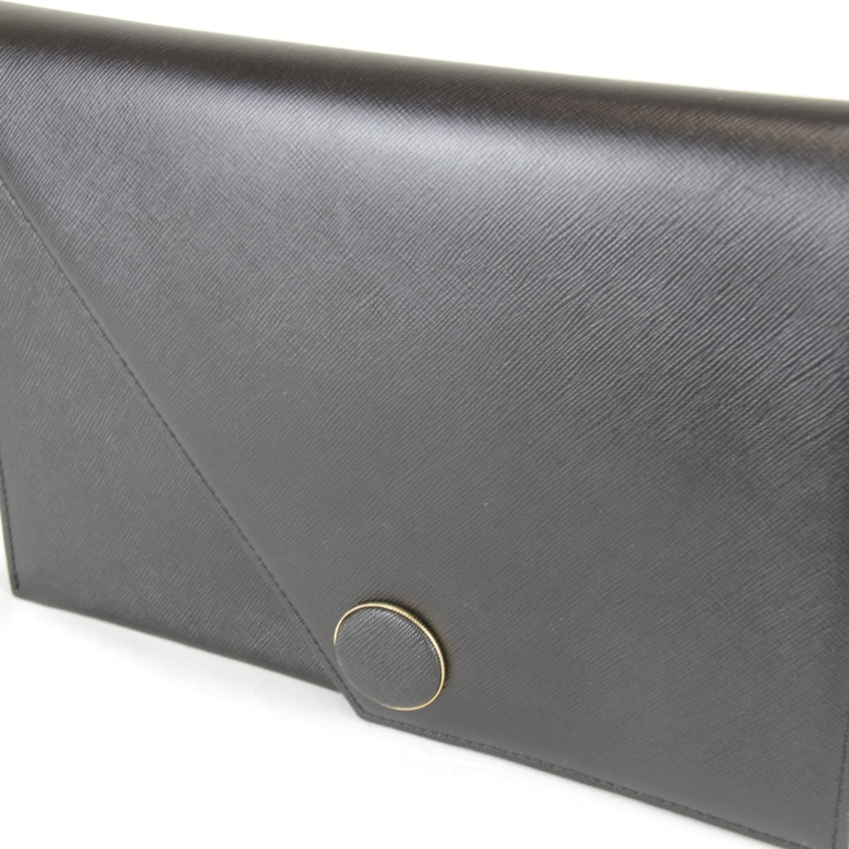 Saint Laurent Black Leather Clutch Bag (Pre-Owned)