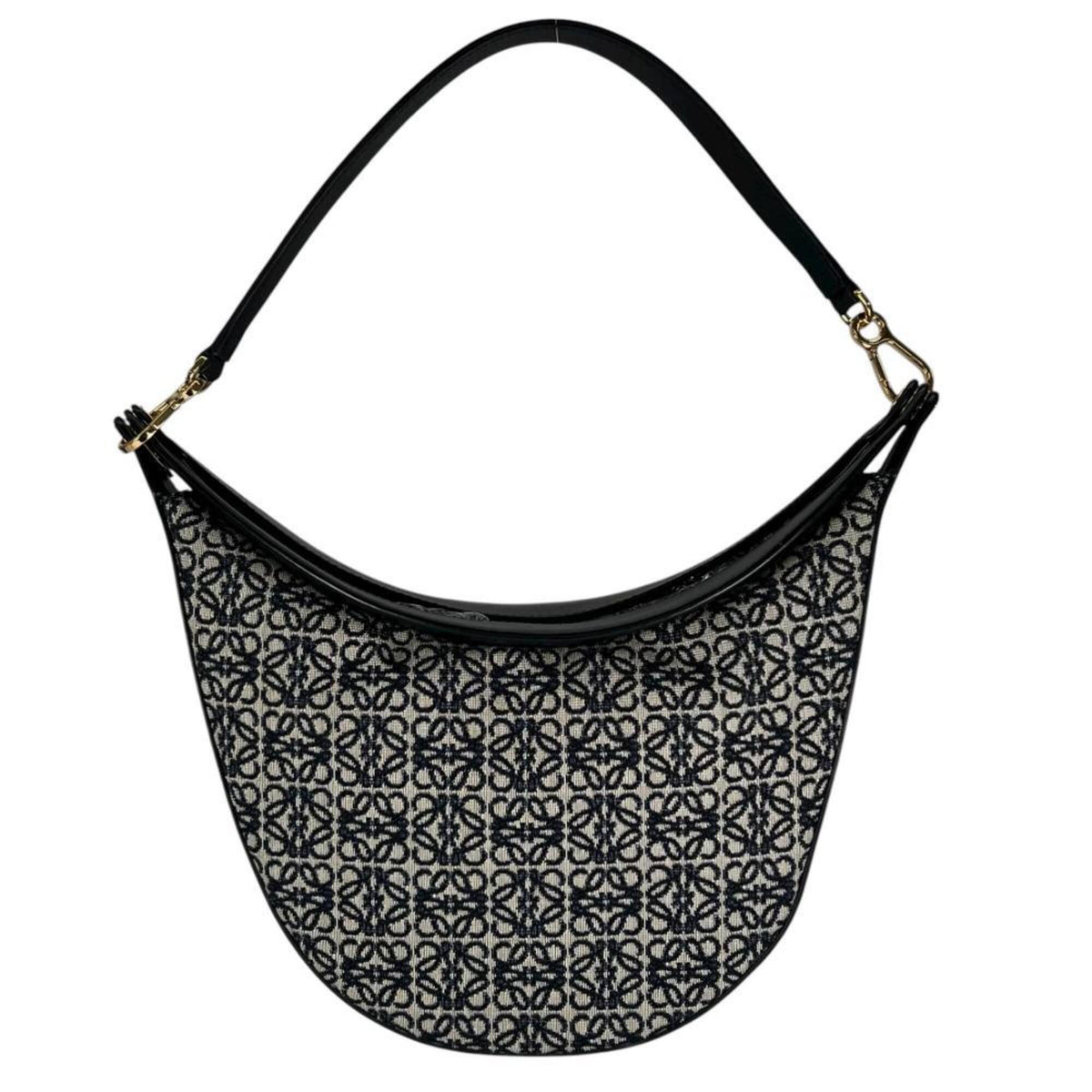Loewe Black Navy Jacquard Leather Handbag (Pre-Owned)