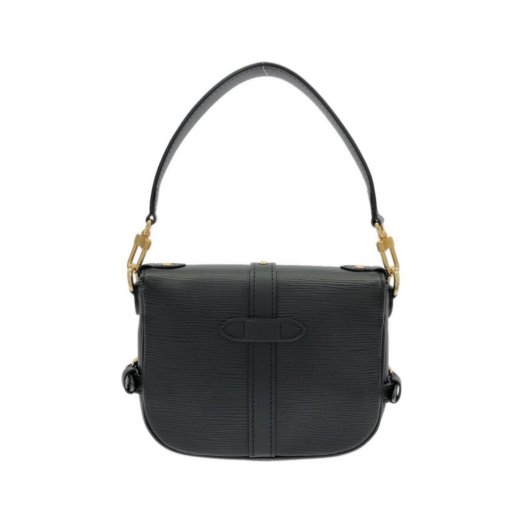 Louis Vuitton Black Leather Shoulder Bag (Pre-Owned)
