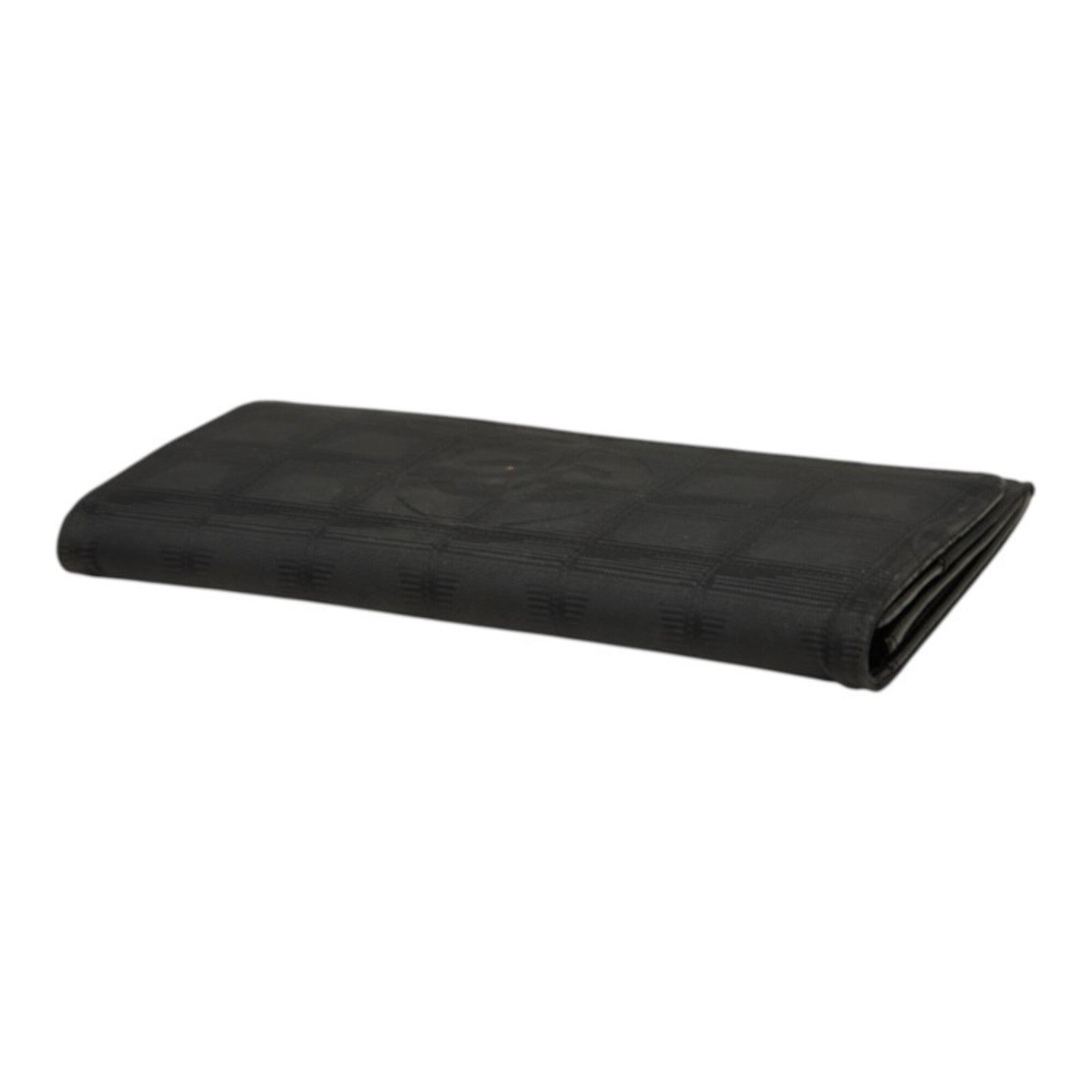Chanel Black New Travel Line Long Wallet (Tri-Fold) (Pre-Owned)