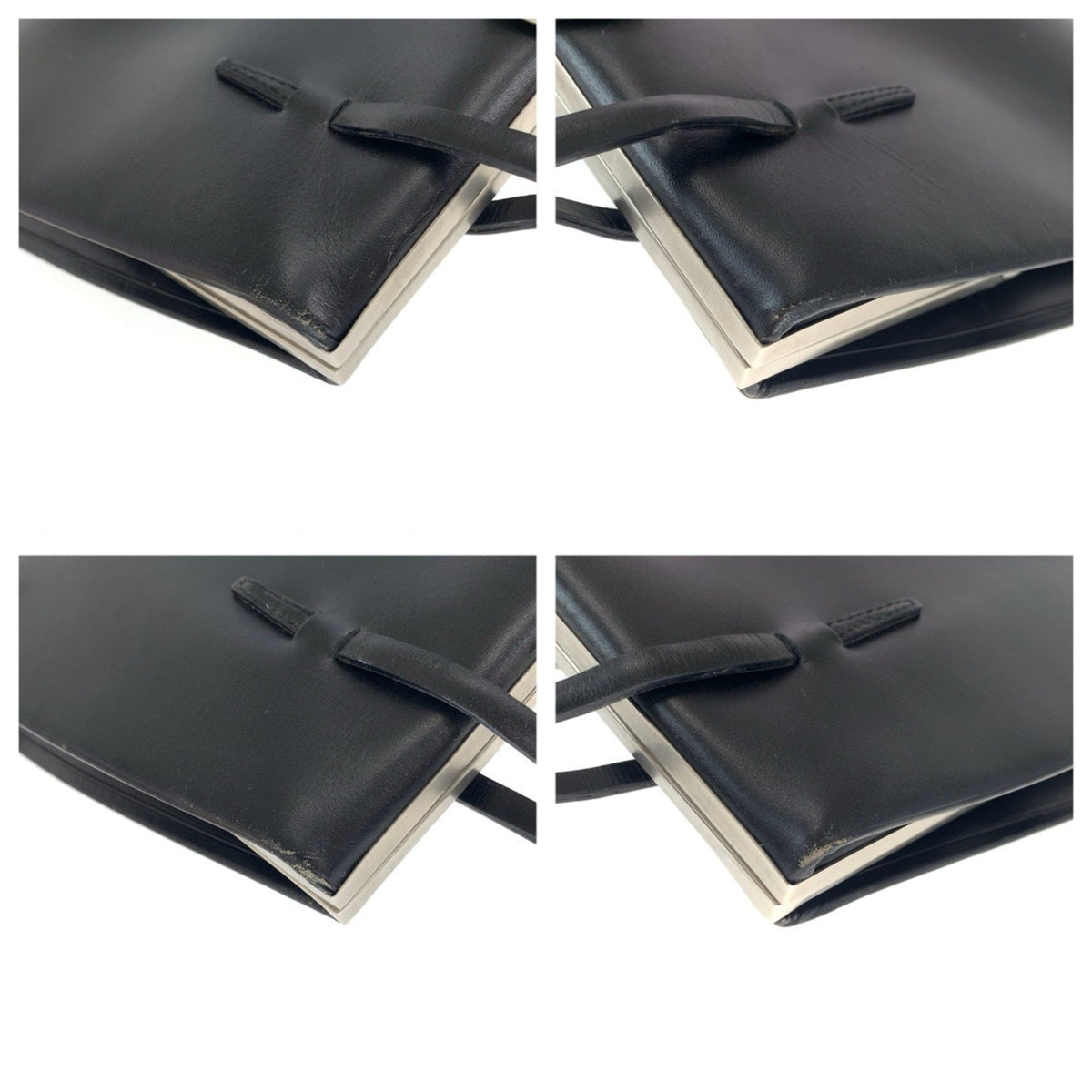 Loewe Black Leather Handbag Shoulder Bag Tote Bag (Pre-Owned)