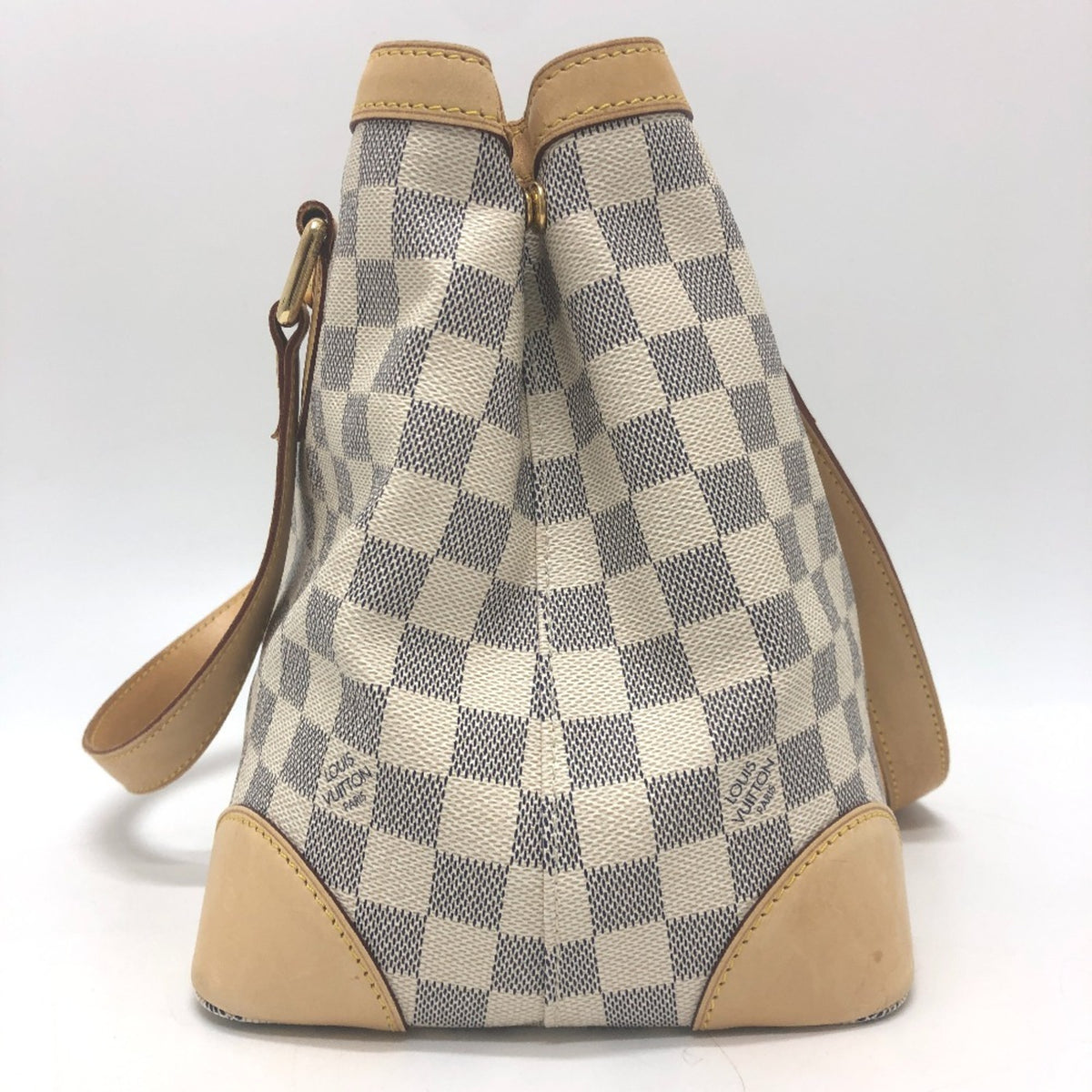 Louis Vuitton White Damier Azur Canvas Handbag Tote Bag (Pre-Owned)
