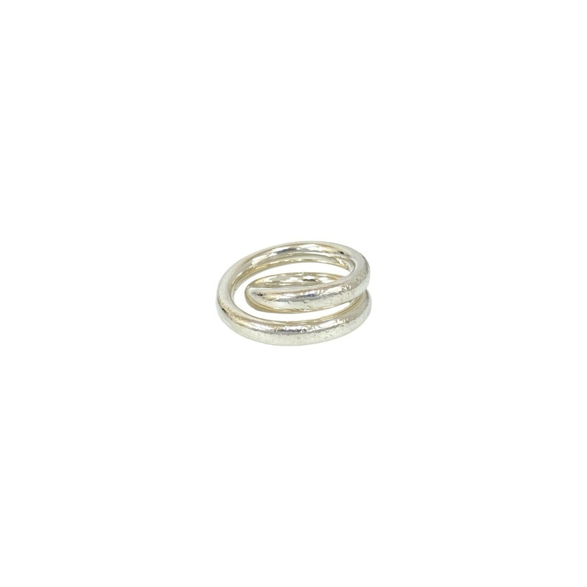 Hermes Silver Silver 925 Band Ring (Pre-Owned)