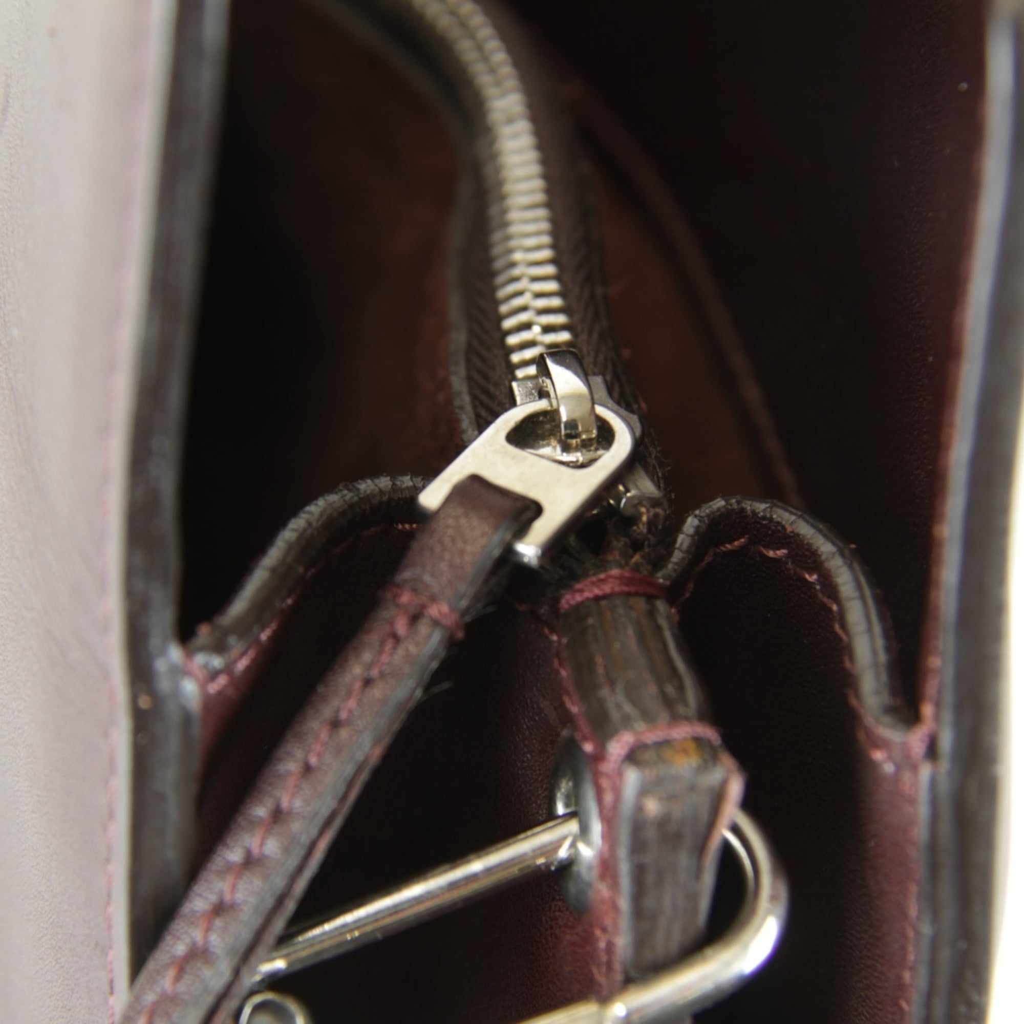 Celine Bordeaux Wine Leather Shoulder Bag (Pre-Owned)