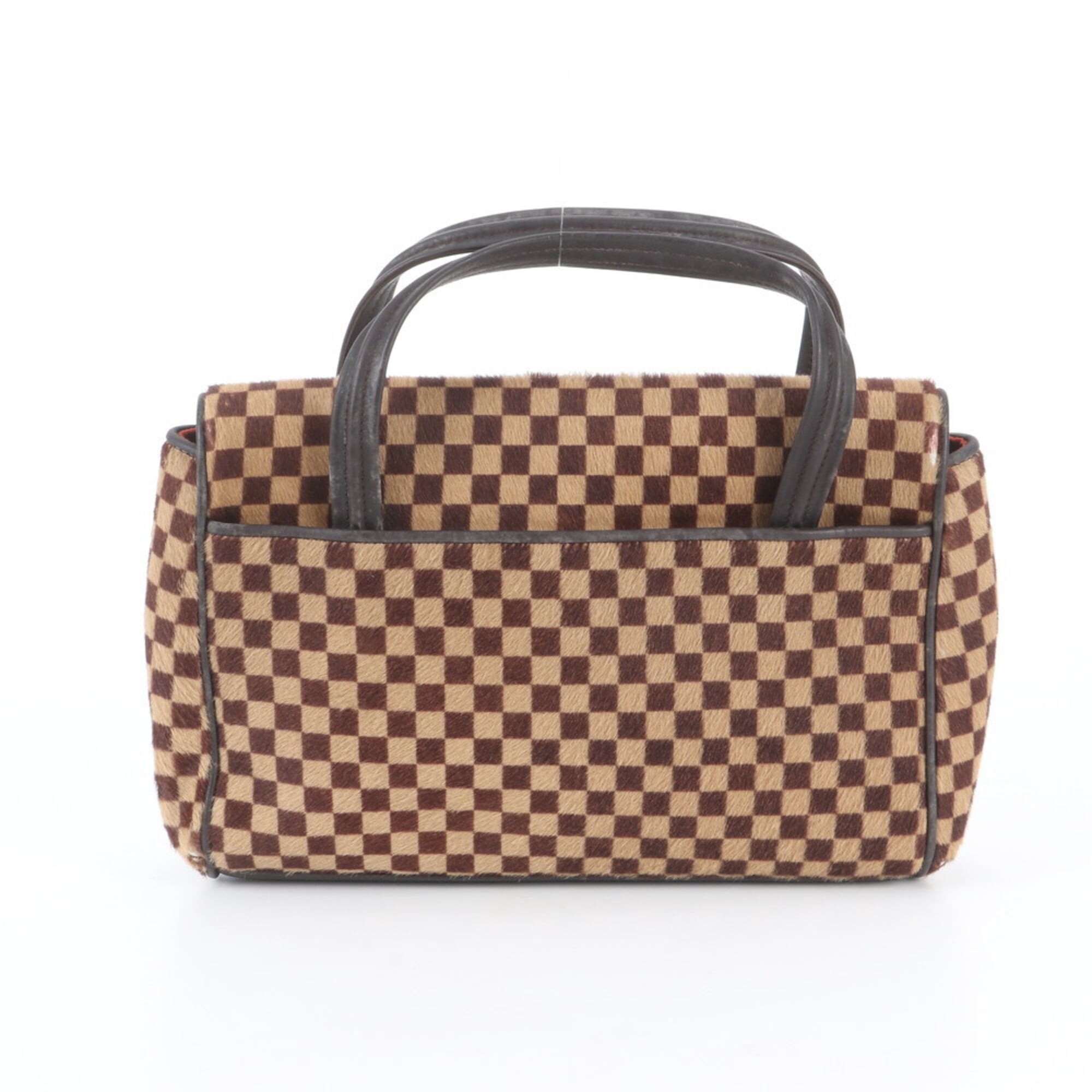 Louis Vuitton Brown Leather Handbag Shoulder Bag Tote Bag (Pre-Owned)