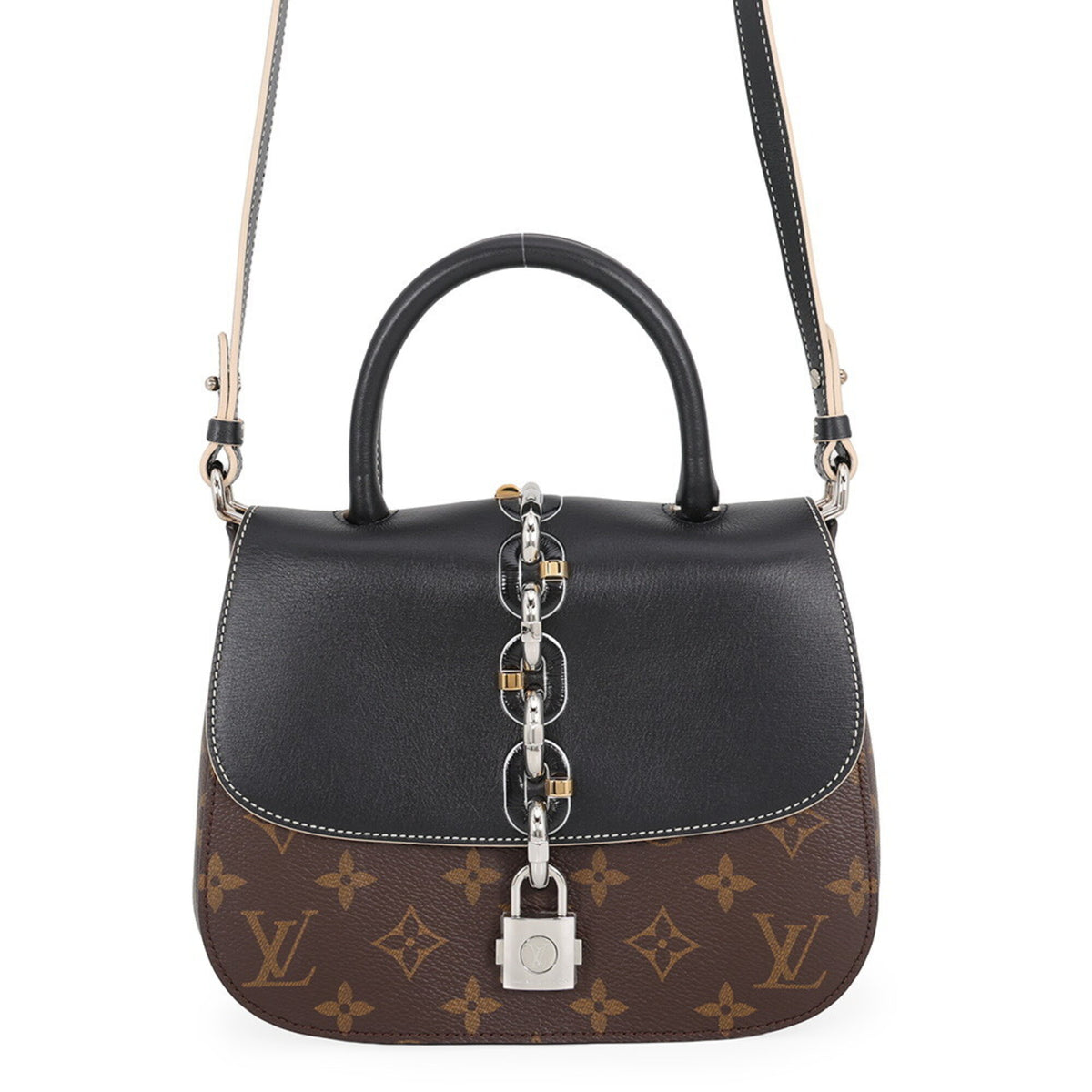 Louis Vuitton Monogram Black Noir Monogram Leather Handbag (Pre-Owned)
