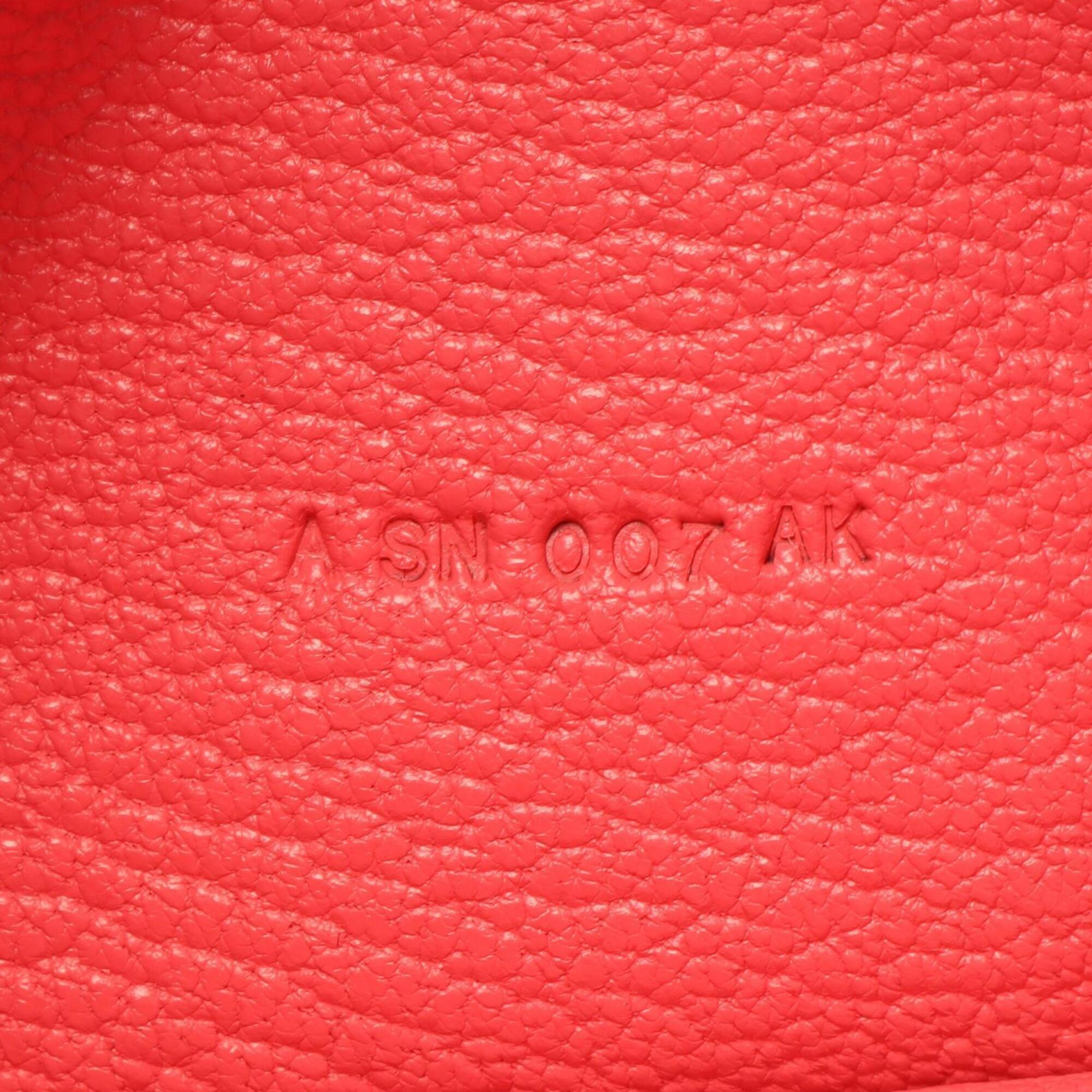 Hermes Pink Rose Azalee Chevre Leather Long Wallet (Bi-Fold) (Pre-Owned)