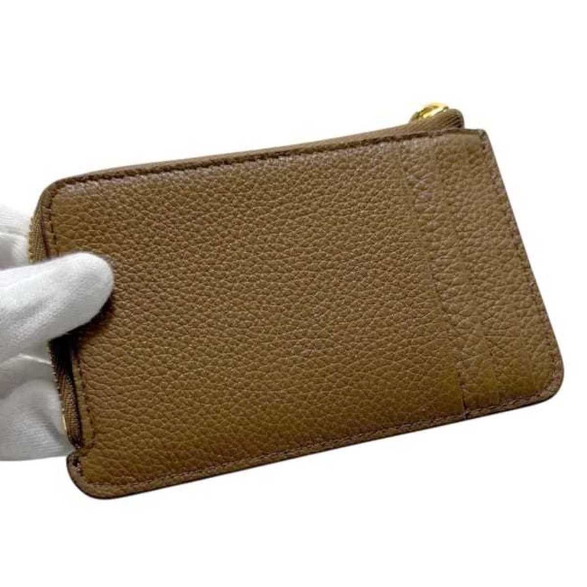 Miu Miu Brown Leather Coin Purse/Coin Case (Pre-Owned)