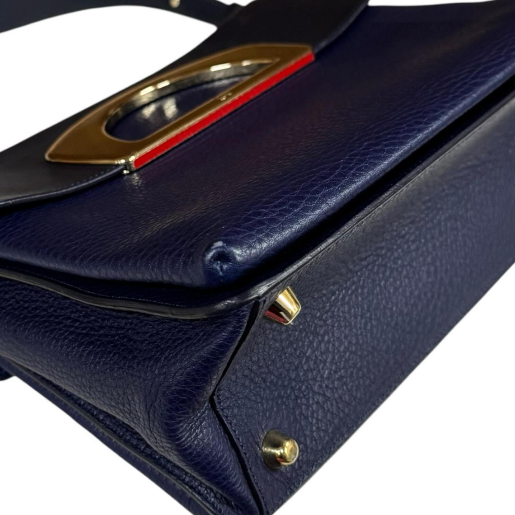 Christian Louboutin Navy Leather Shoulder Bag (Pre-Owned)