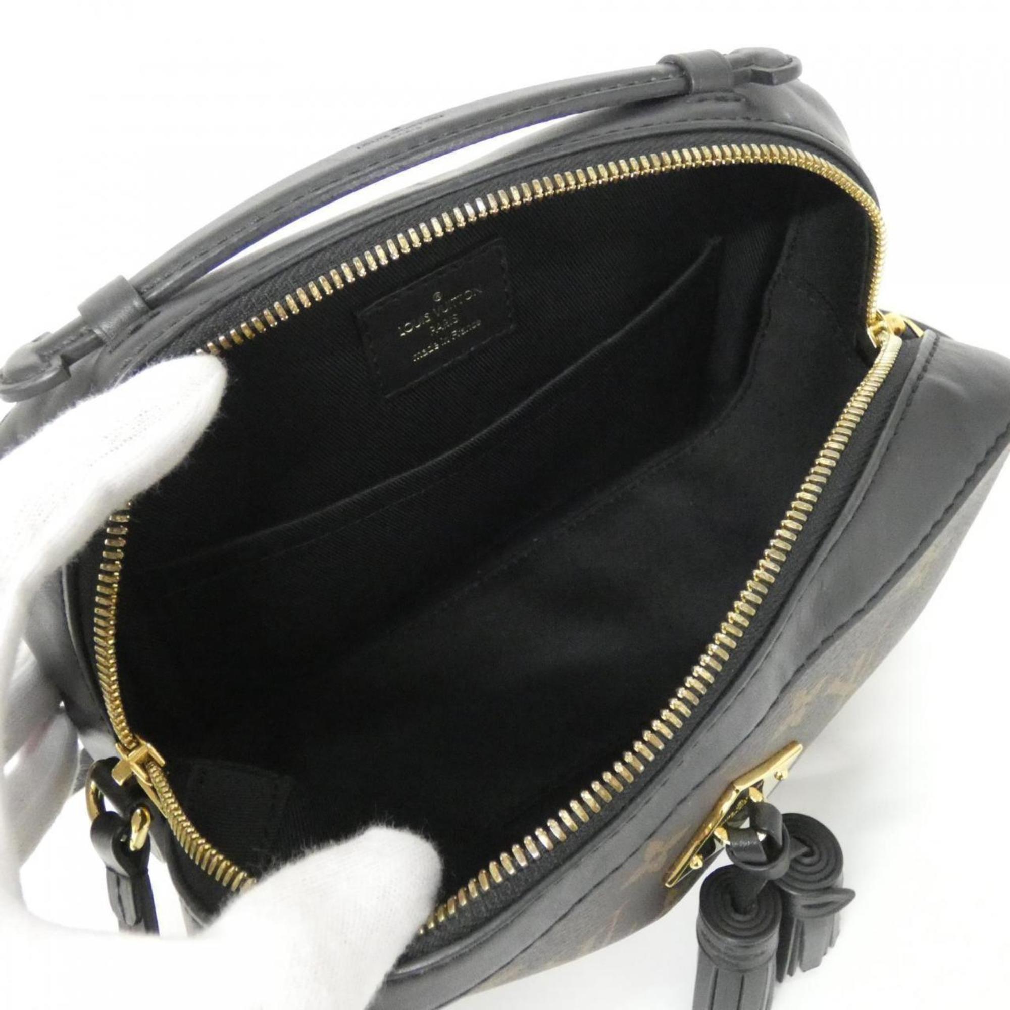 Louis Vuitton Black Marron Coated Canvas Leather Shoulder Bag (Pre-Owned)