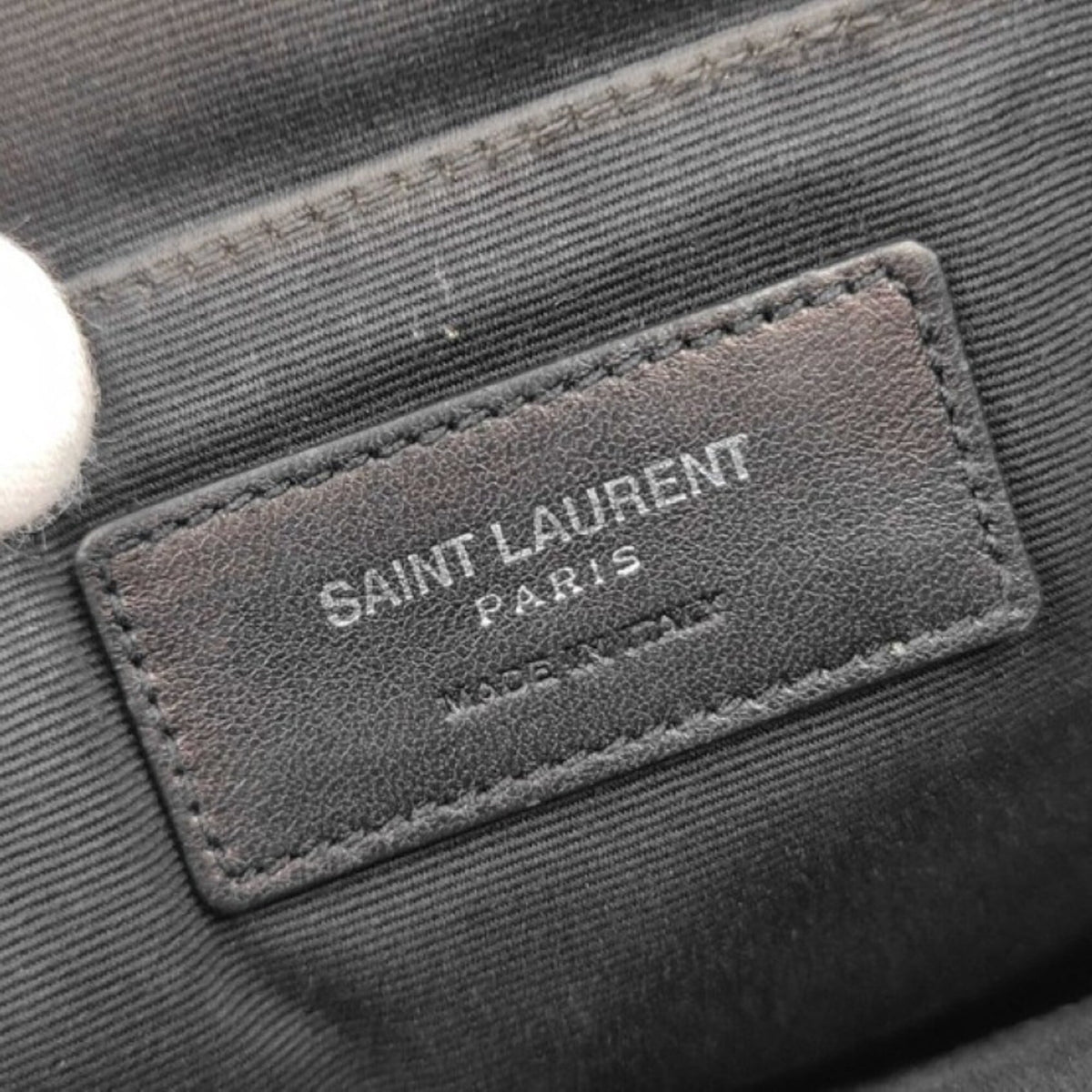 Yves Saint Laurent Gray Leather Clutch Bag (Pre-Owned)