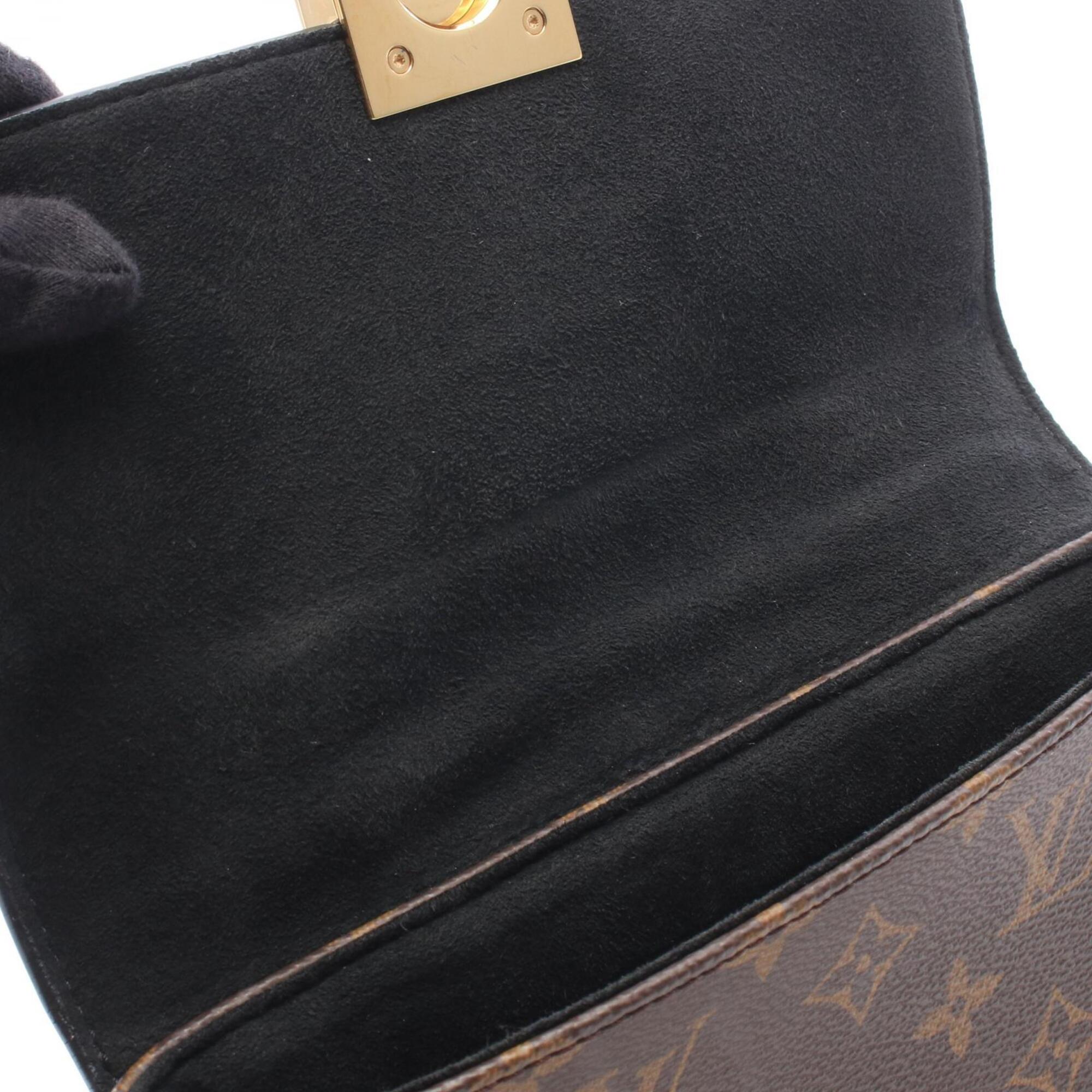 Louis Vuitton Black Brown Monogram Noir Monogram Leather Handbag (Pre-Owned)