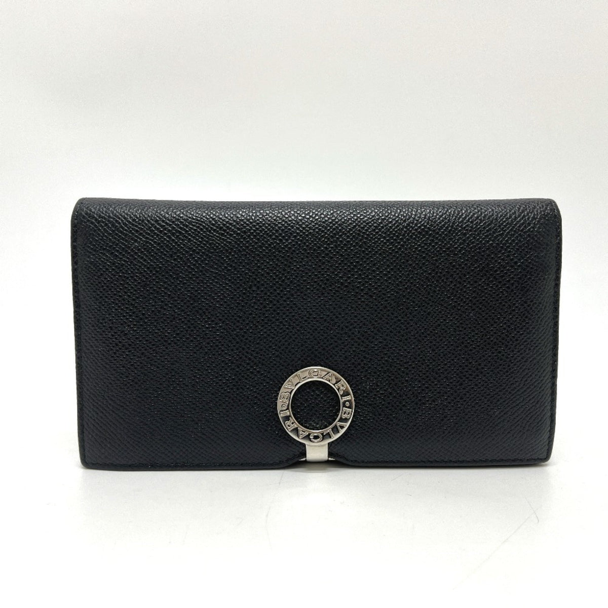Bvlgari Black Leather Long Wallet (Bi-Fold) (Pre-Owned)
