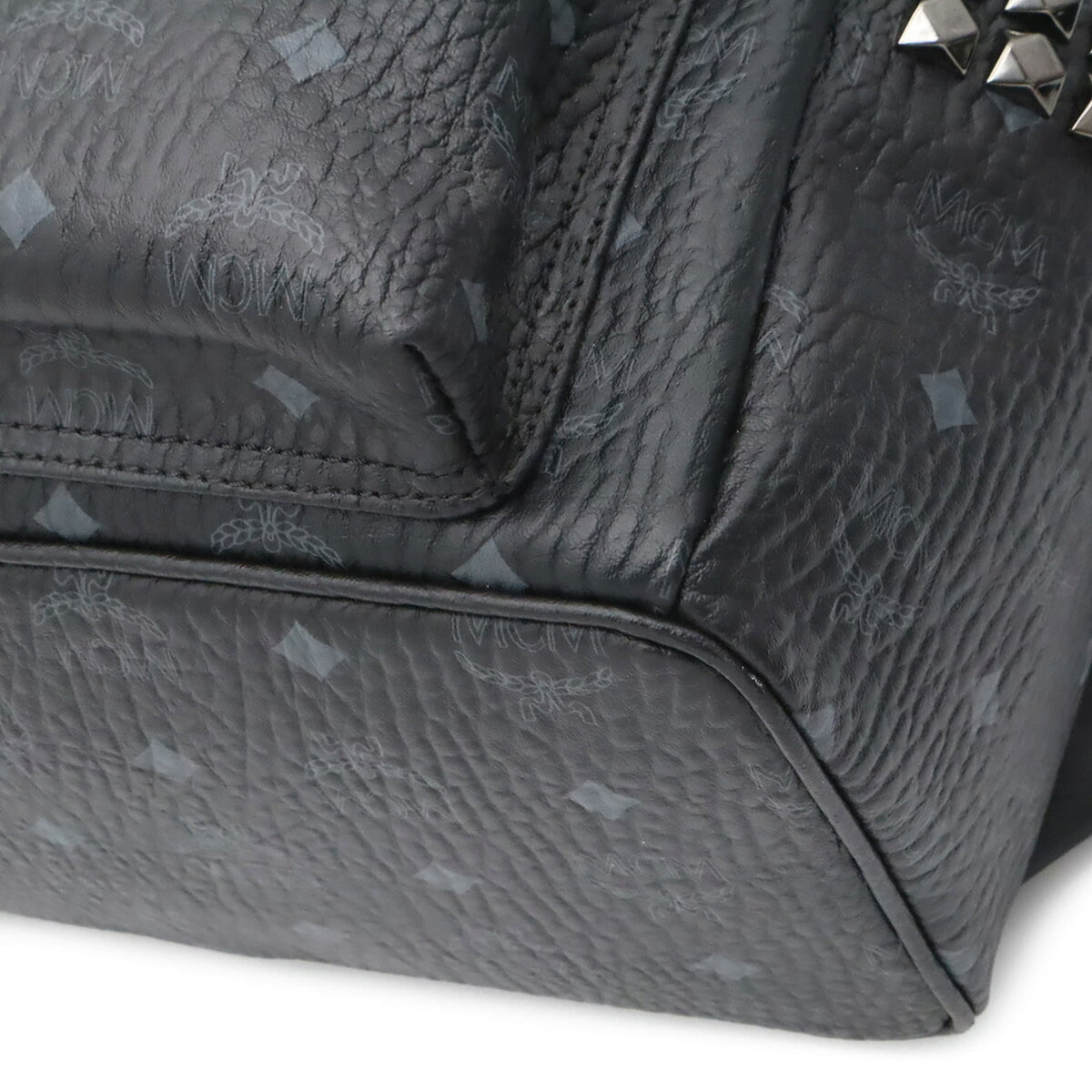 Mcm Black Coated Canvas Backpack (Pre-Owned)