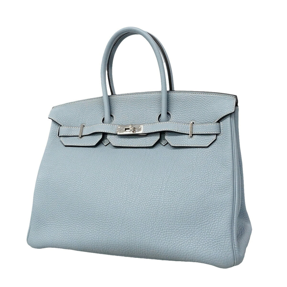 Hermes Blue Lin Togo Leather Handbag (Pre-Owned)
