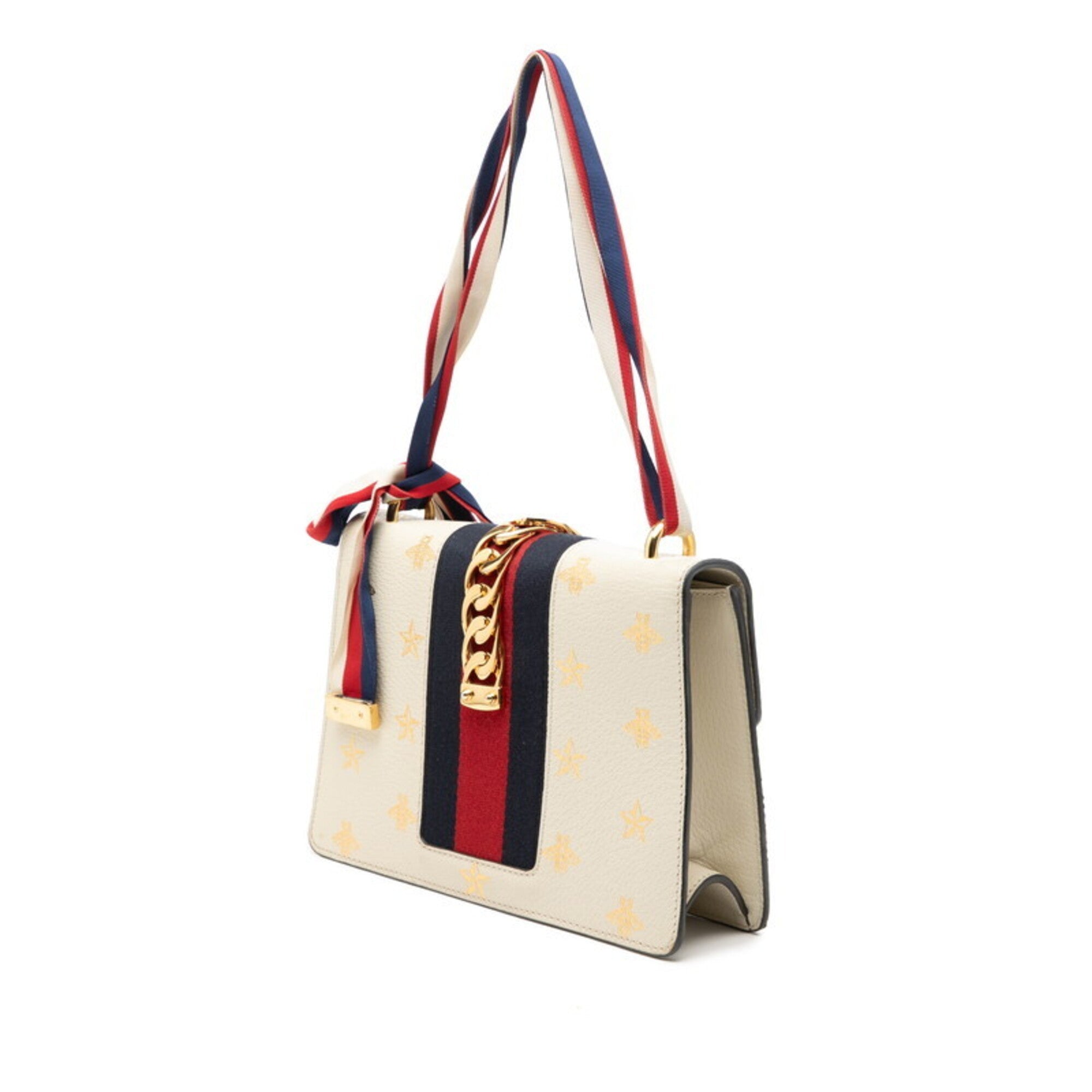 Gucci Ivory Leather Shoulder Bag (Pre-Owned)