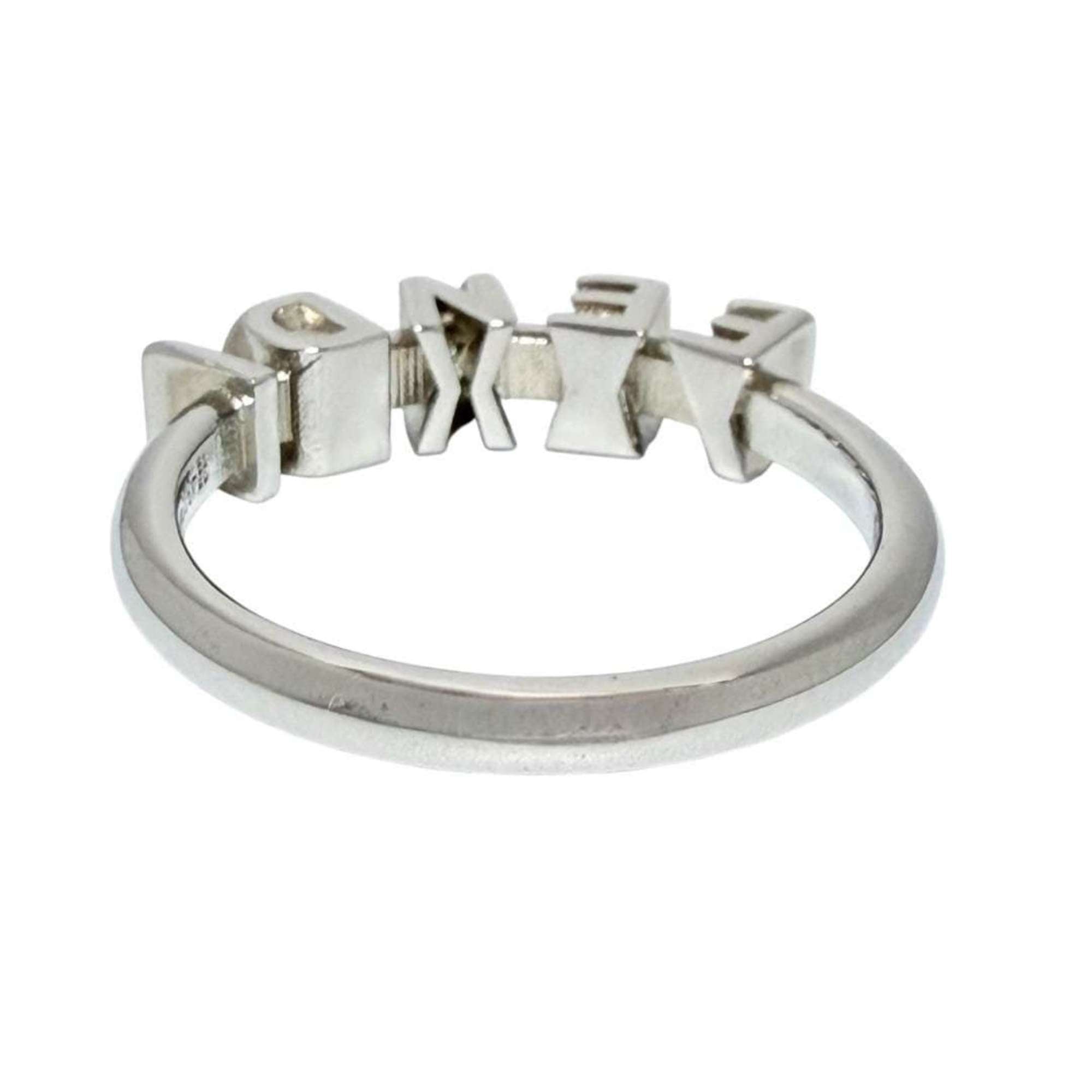 Fendi Silver Metal Band Ring (Pre-Owned)