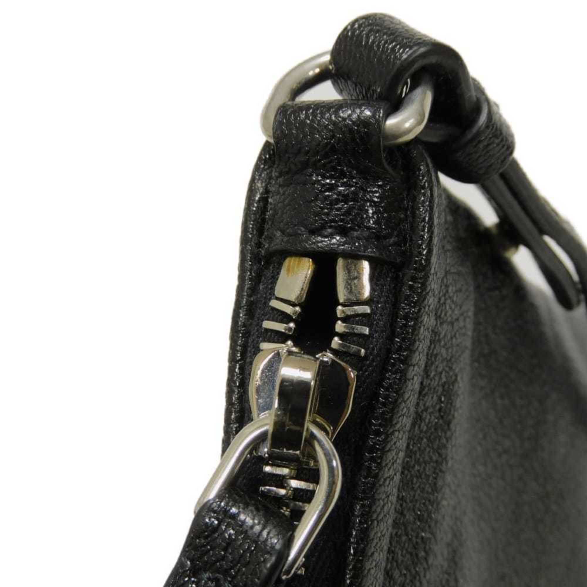 Miu Miu Black Leather Clutch Bag Pochette Shoulder Bag (Pre-Owned)