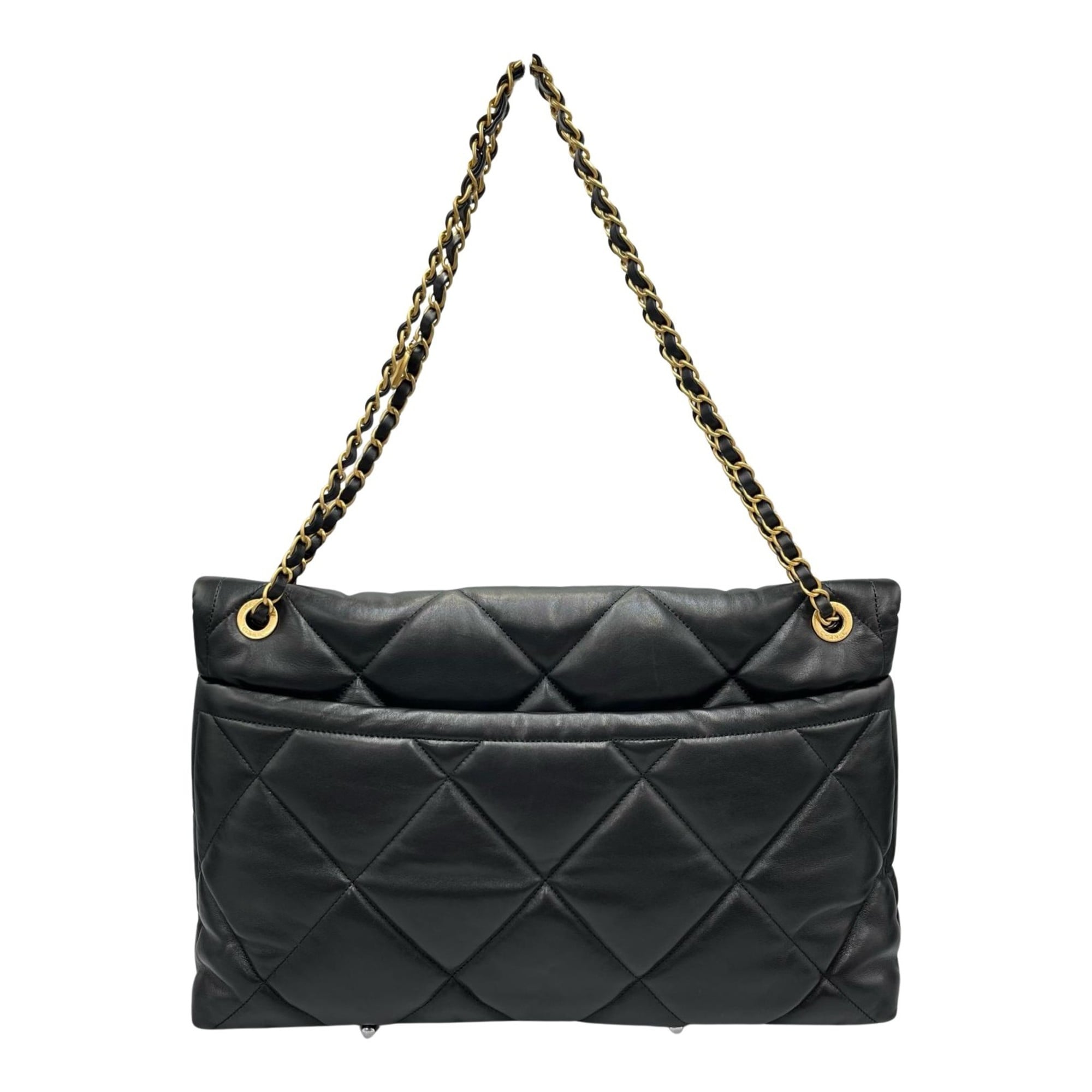 Chanel Black Leather Handbag (Pre-Owned)